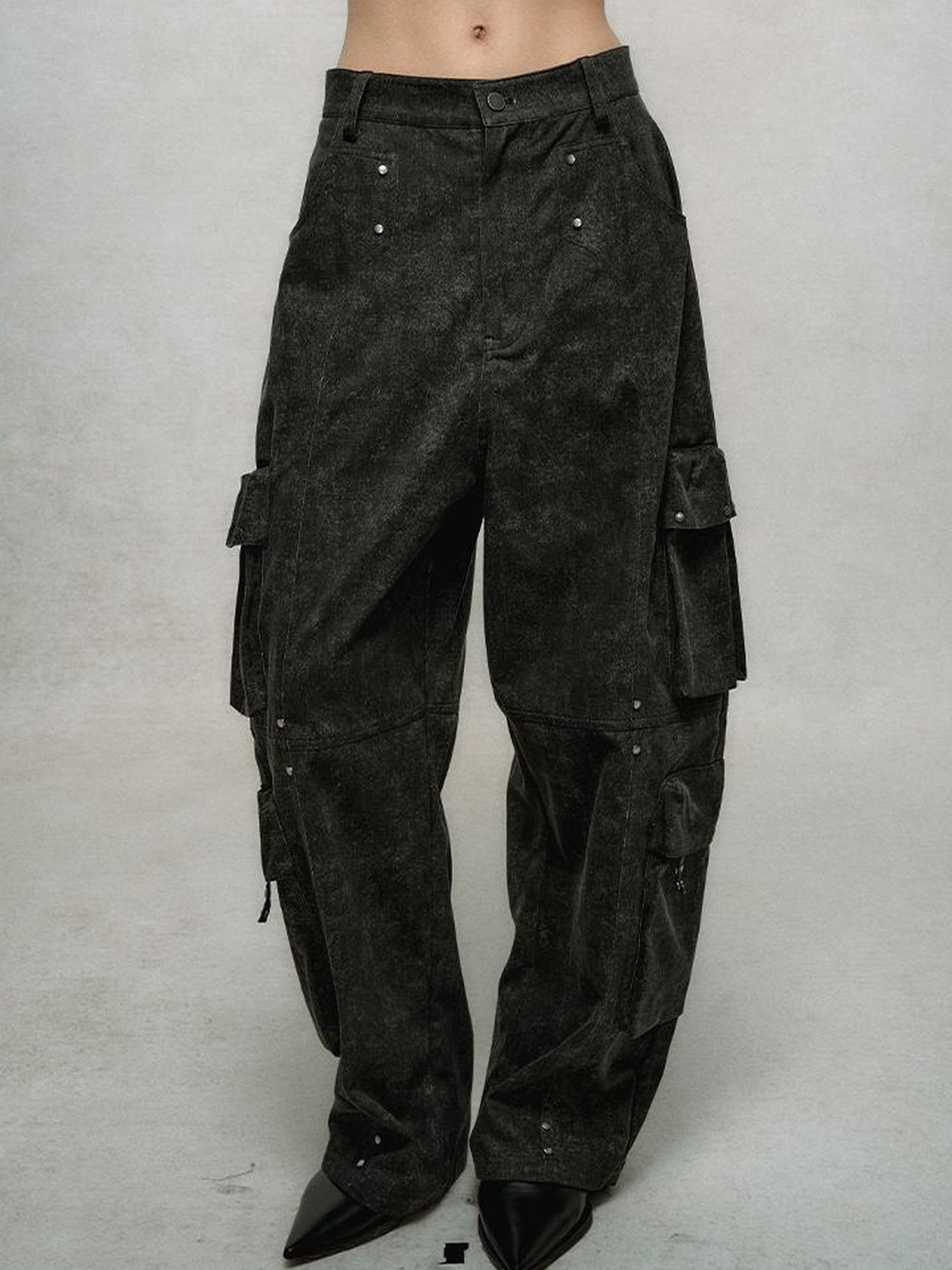 AnnoMundi Rivet Detail Cargo Pants With Punk Retro Style