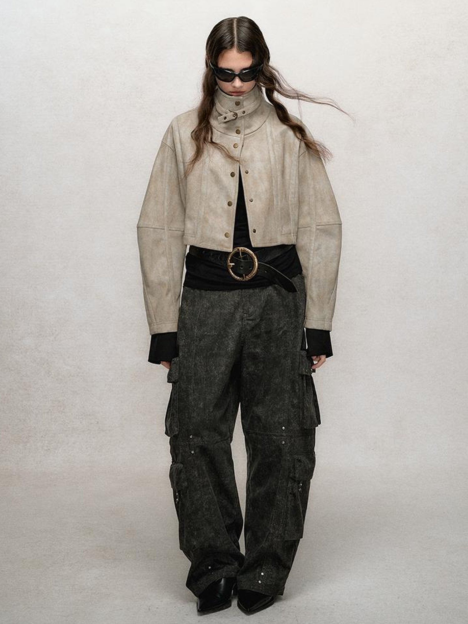 AnnoMundi Rivet Detail Cargo Pants With Punk Retro Style