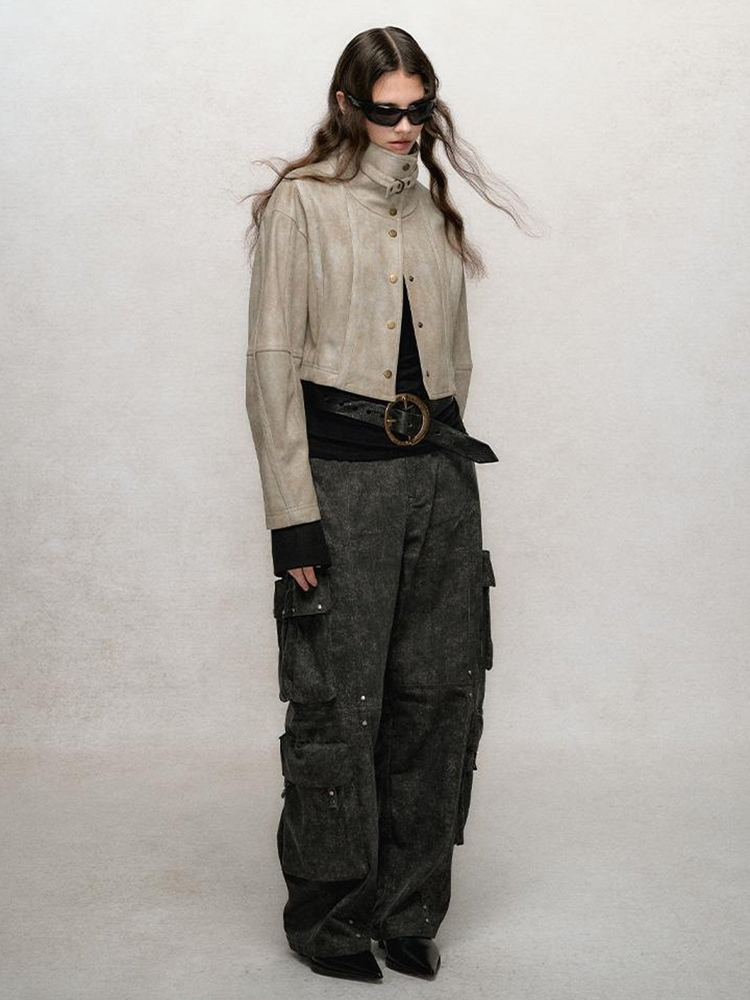 AnnoMundi Rivet Detail Cargo Pants With Punk Retro Style