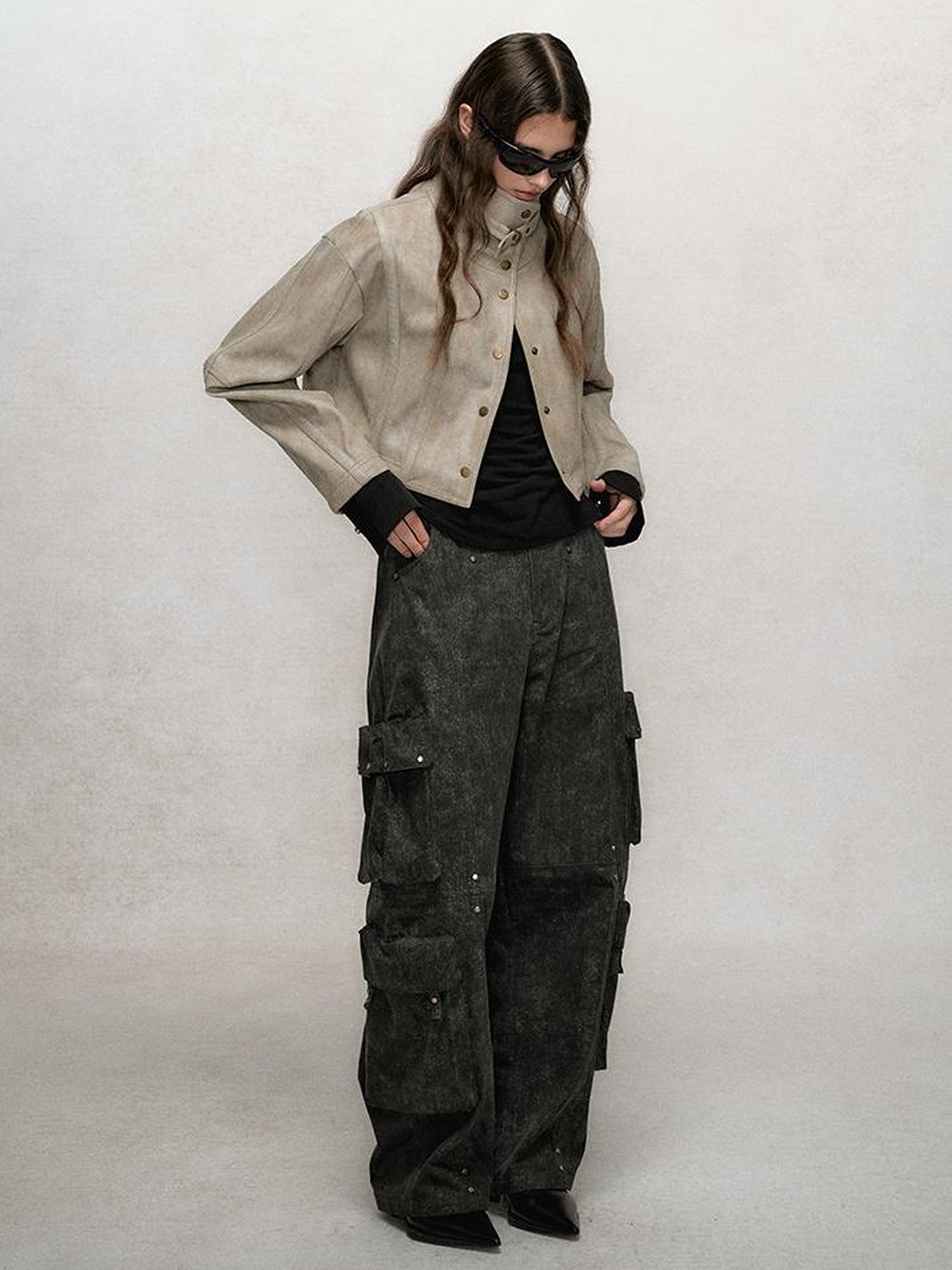 AnnoMundi Rivet Detail Cargo Pants With Punk Retro Style