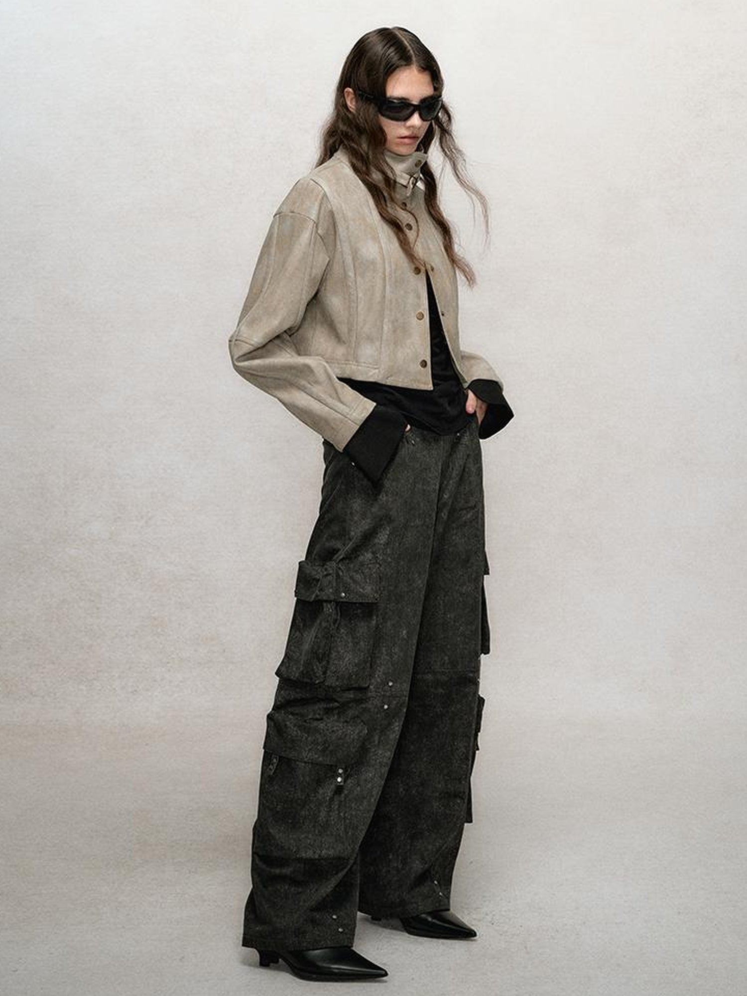 AnnoMundi Rivet Detail Cargo Pants With Punk Retro Style