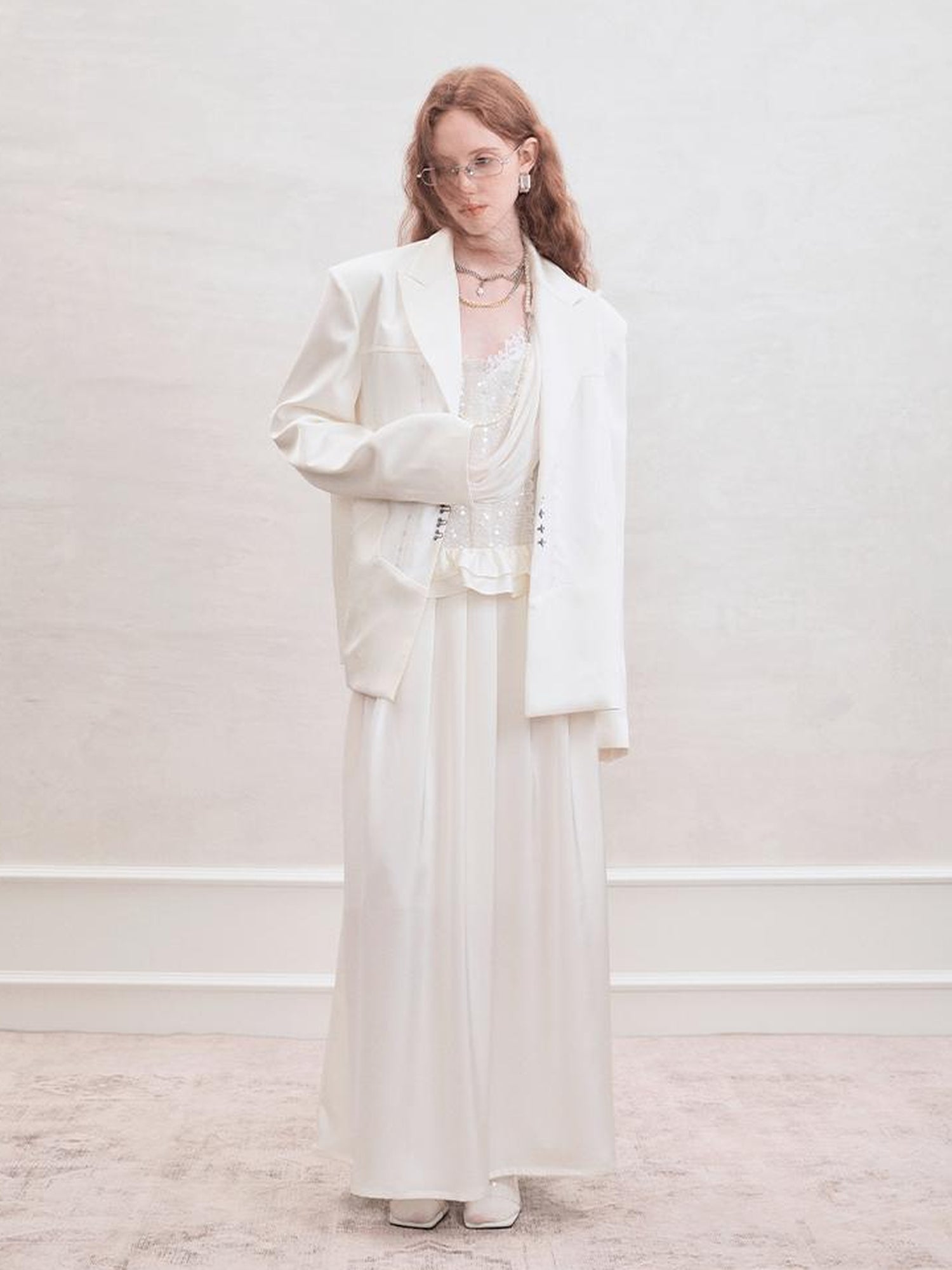 AnnoMundi Sequin Lace Slip Maxi Dress