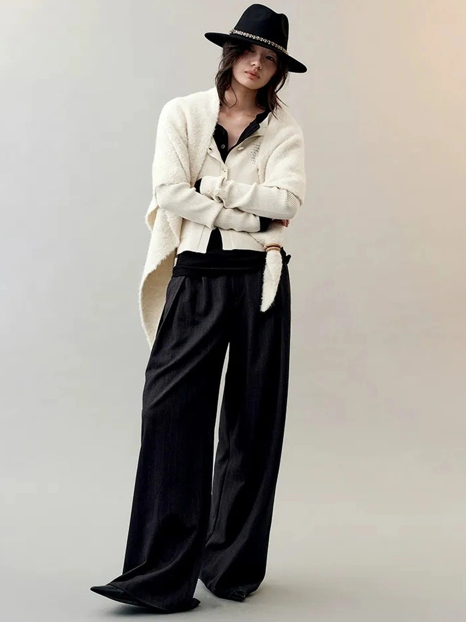 AnnoMundi Shadow Bird Embroidered Cardigan V-neck T-shirt Long Sleeve Cardigan