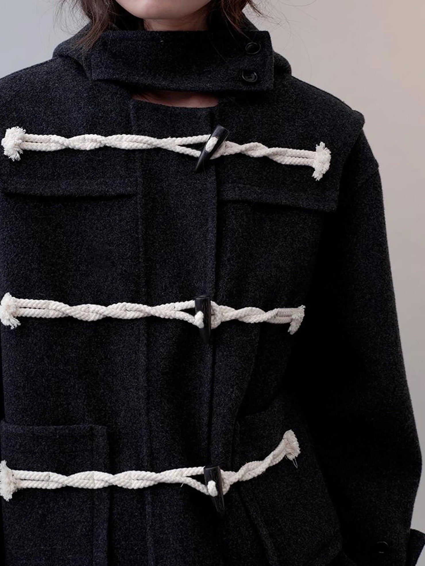 AnnoMundi Shadow Rhythm Short Wool Coat Jacket