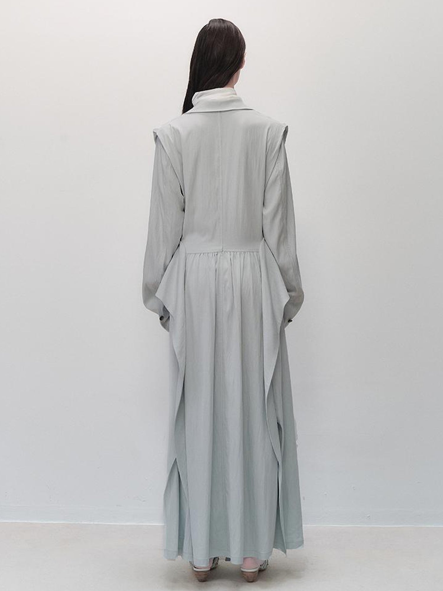AnnoMundi Sharp Fold Asymmetrical Trench Dress