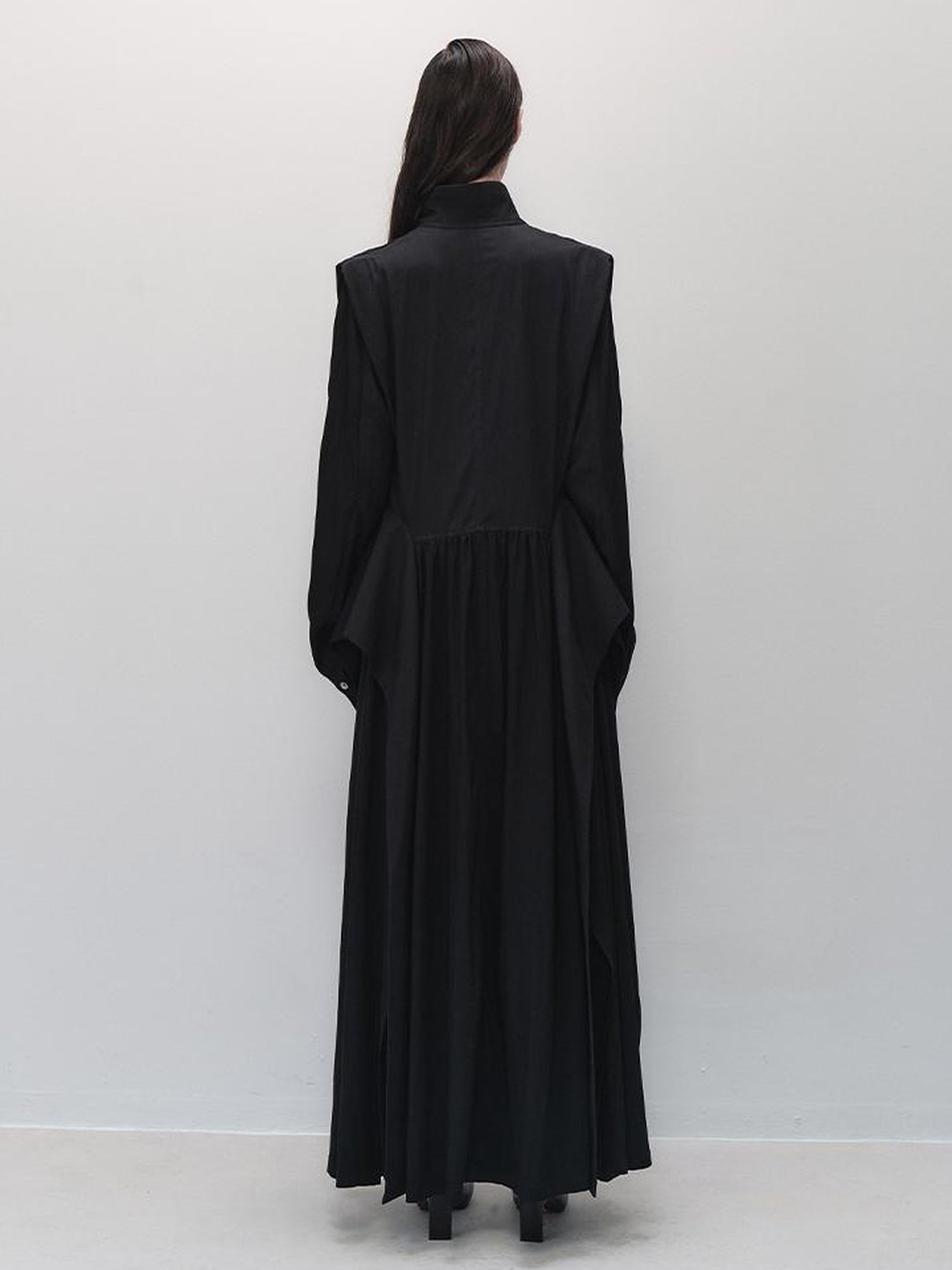 AnnoMundi Sharp Fold Asymmetrical Trench Dress