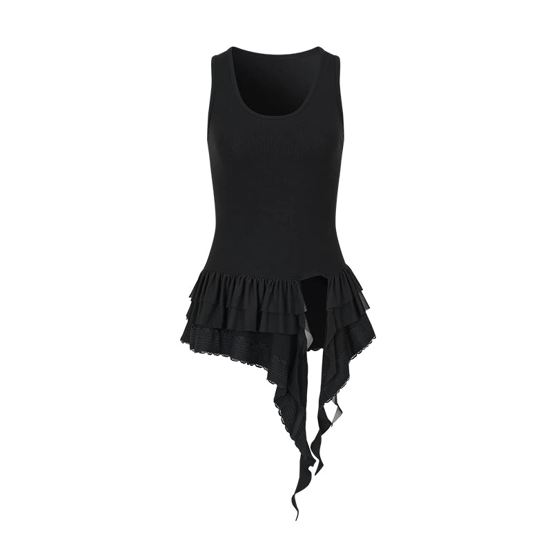 AnnoMundi_Sheer_Lace_Trimmed_Layered_Mesh_Camisole_V-Neck_T-Shirt_Long-Sleeve_MISSTT