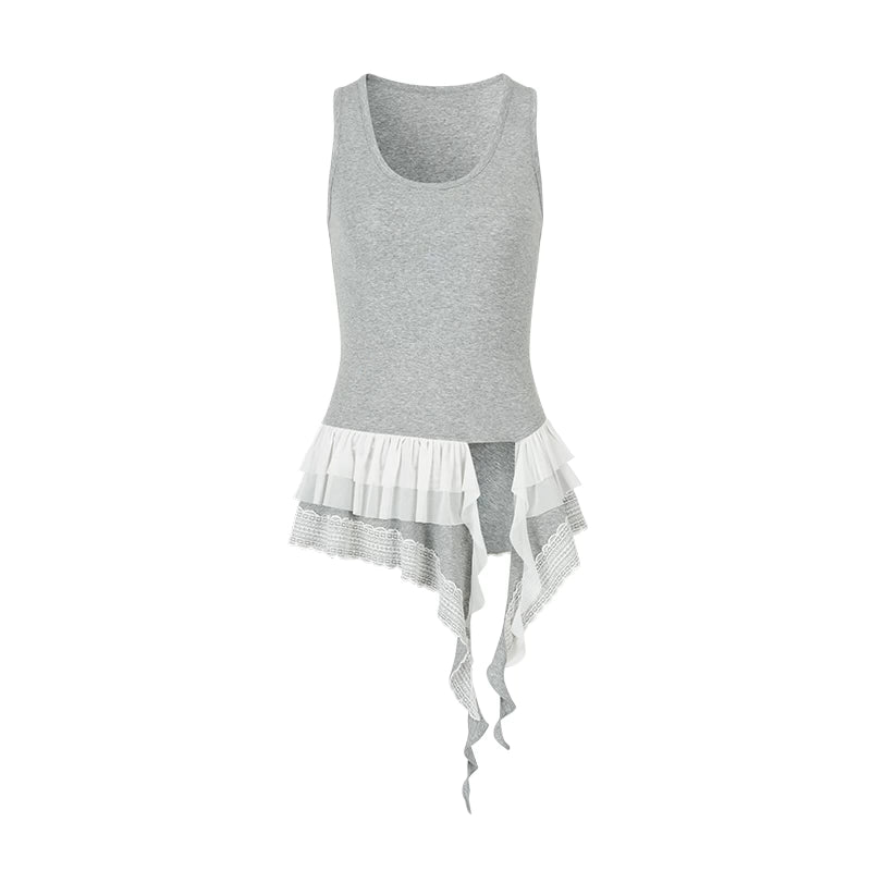 AnnoMundi_Sheer_Lace_Trimmed_Layered_Mesh_Camisole_V-Neck_T-Shirt_Long-Sleeve_MISSTT