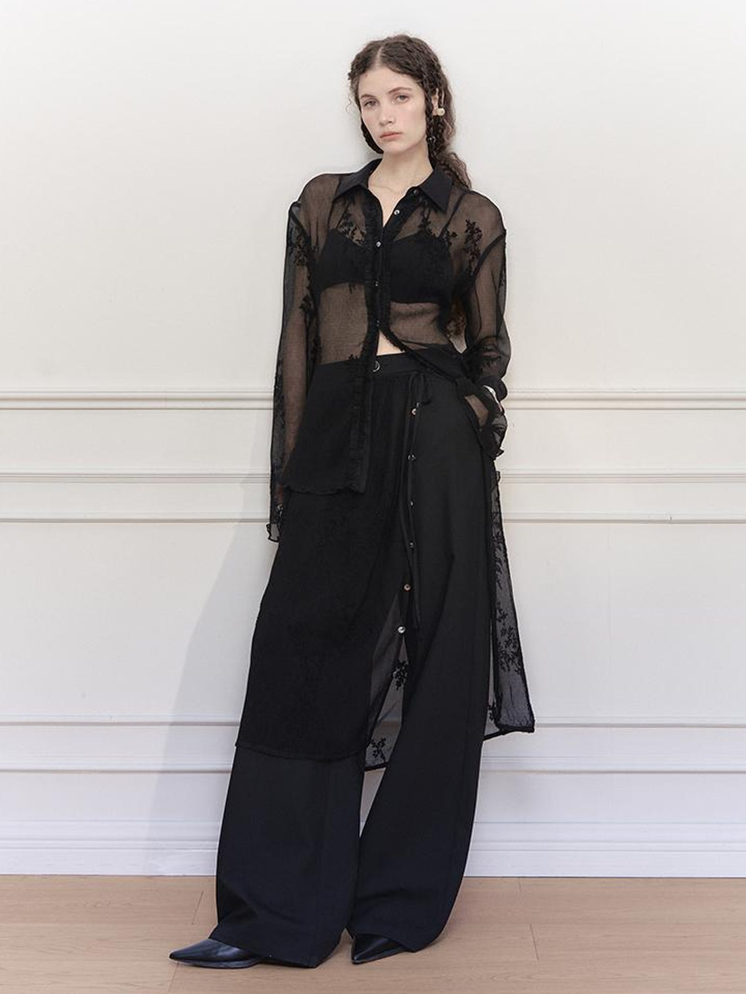 AnnoMundi Sheer Overlay Detachable Trouser Skirt