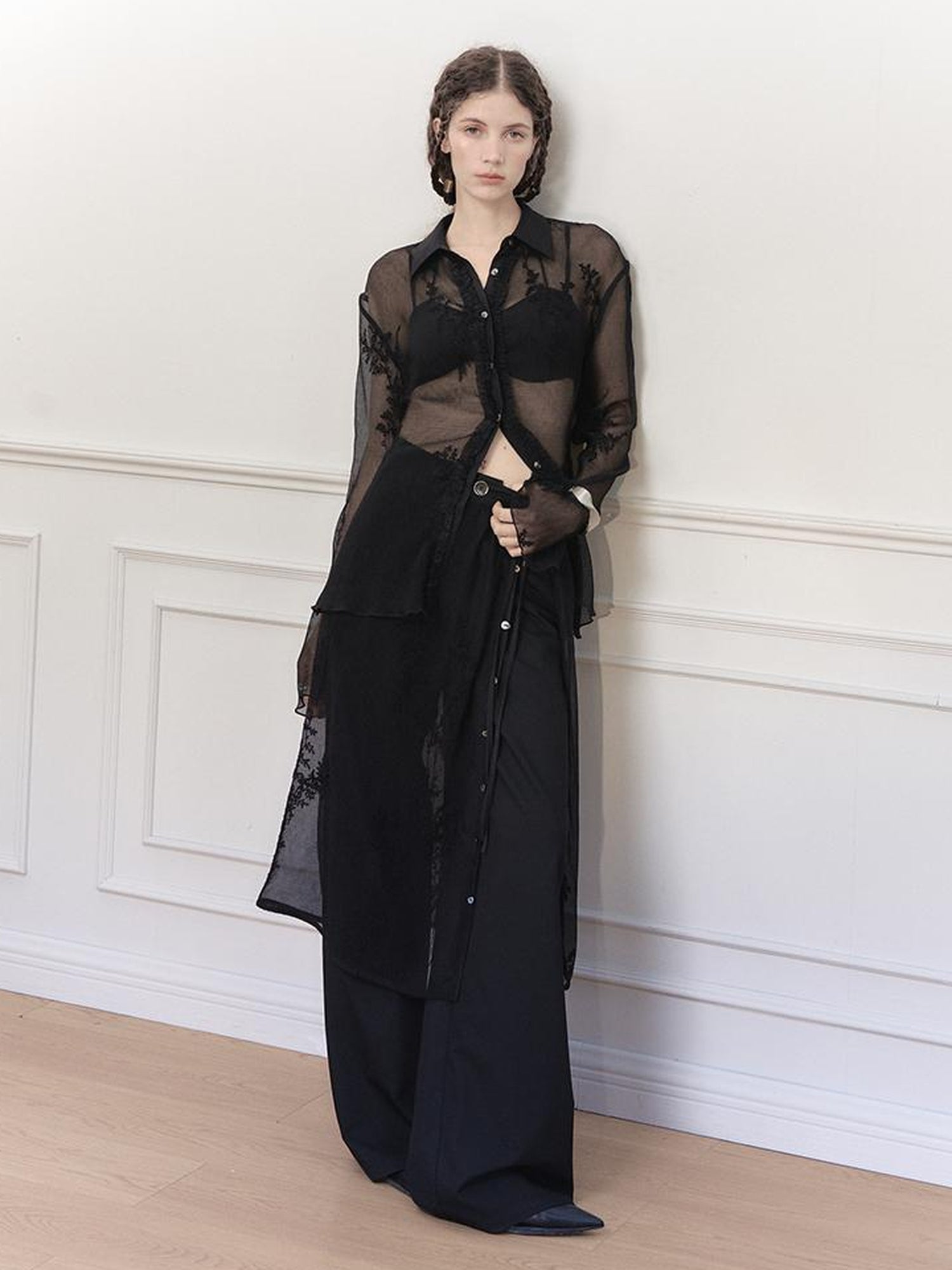 AnnoMundi Sheer Overlay Detachable Trouser Skirt