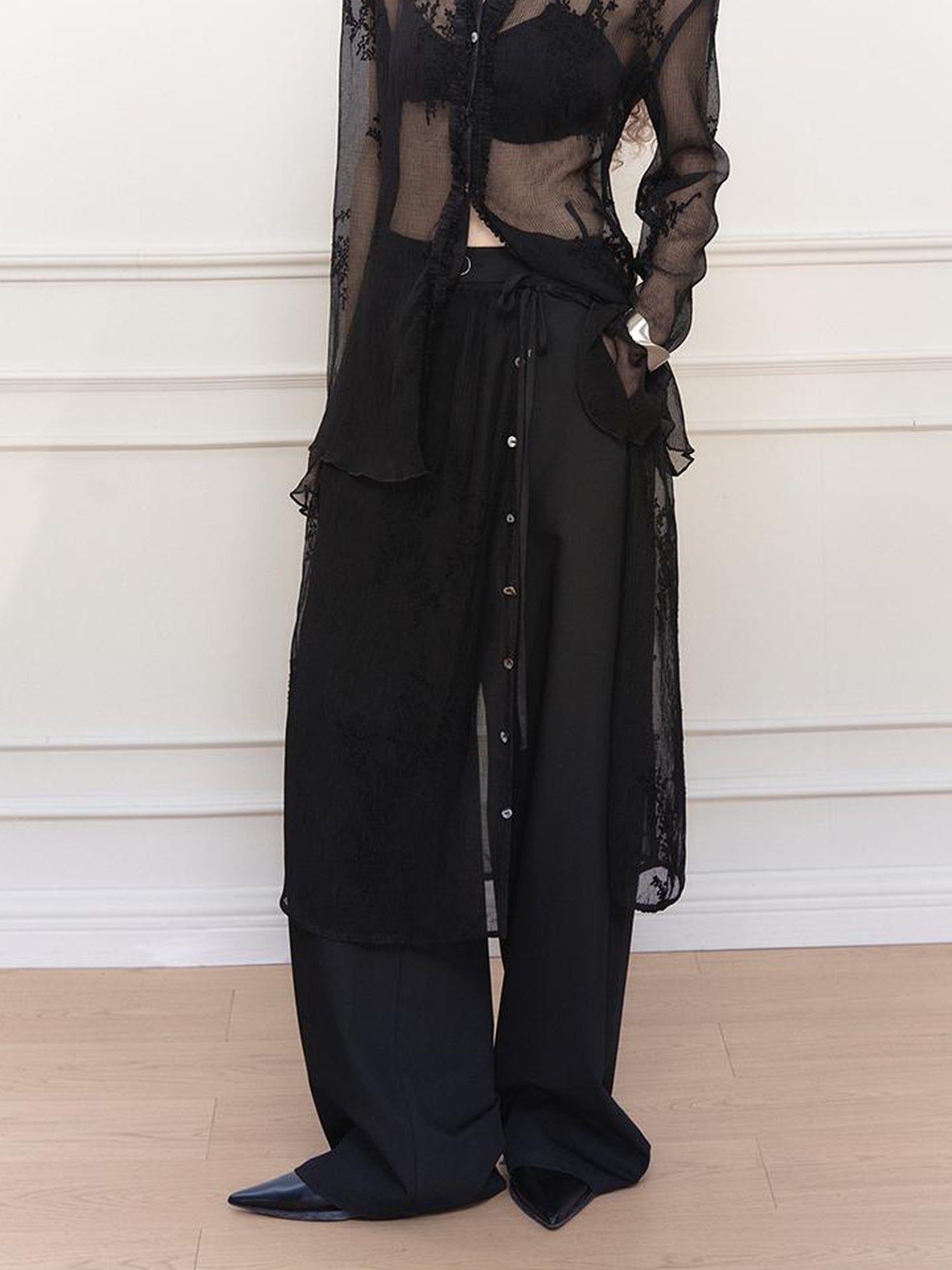 AnnoMundi Sheer Overlay Detachable Trouser Skirt
