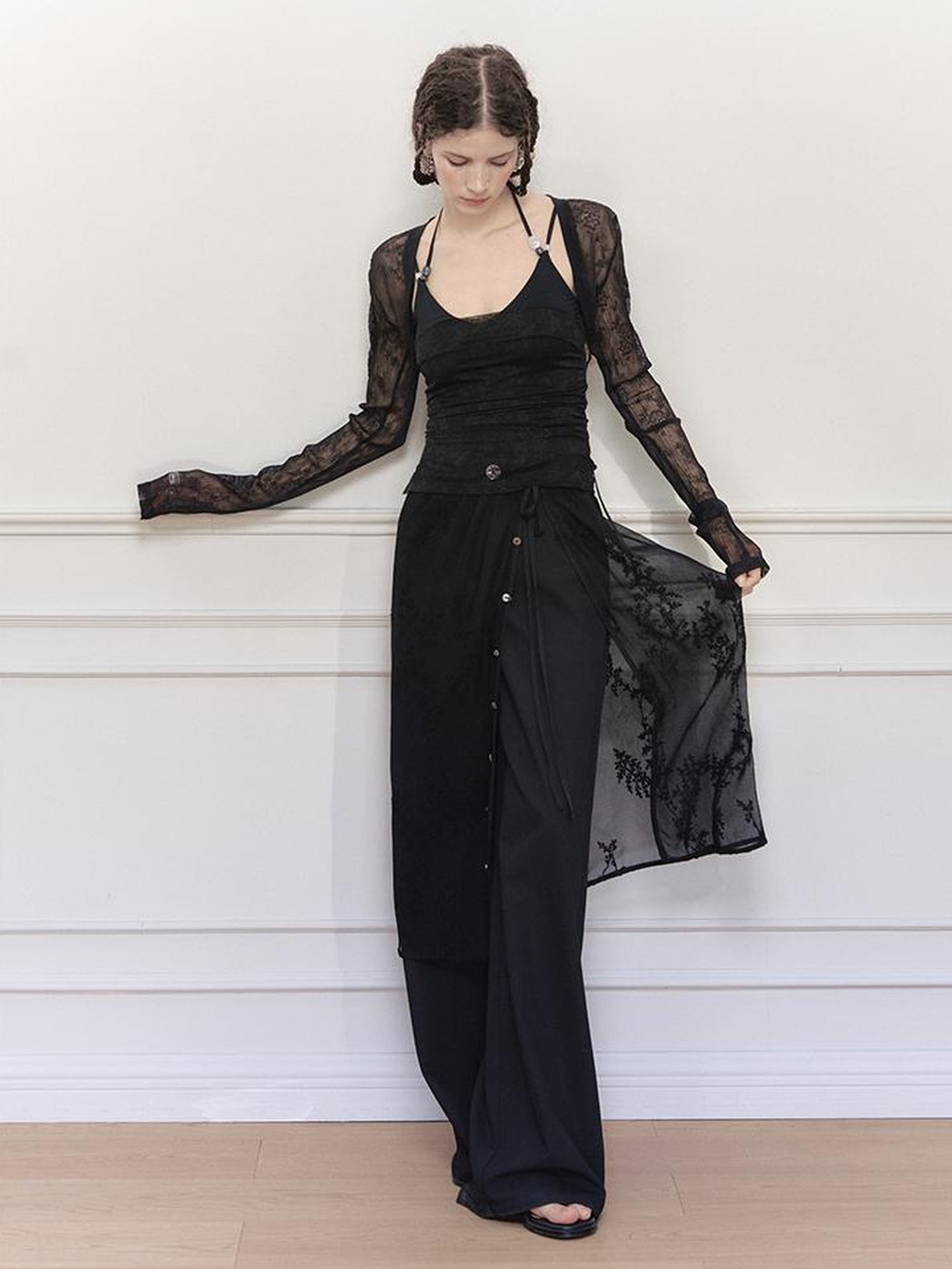 AnnoMundi Sheer Overlay Detachable Trouser Skirt