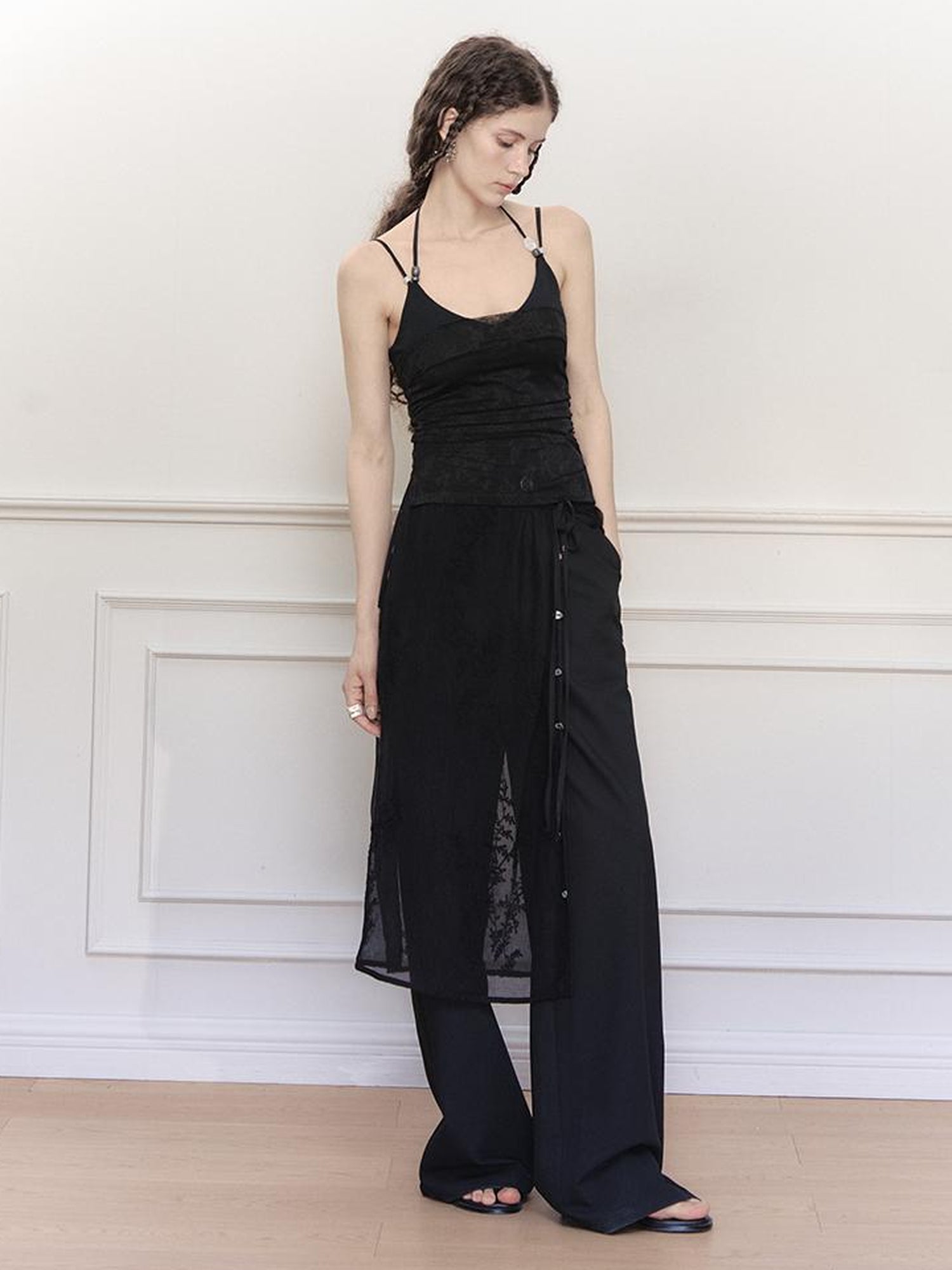 AnnoMundi Sheer Overlay Detachable Trouser Skirt