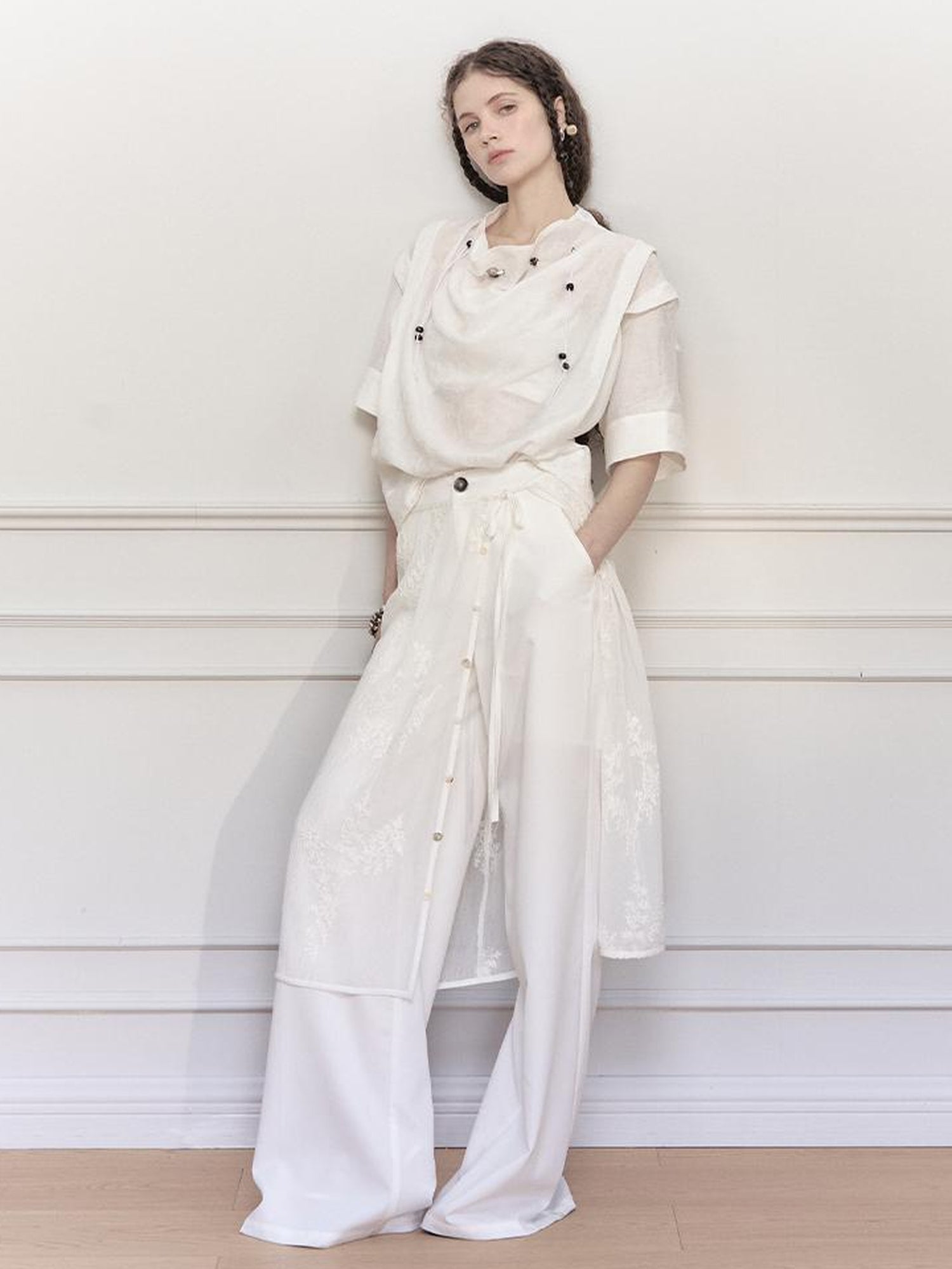AnnoMundi Sheer Overlay Detachable Trouser Skirt