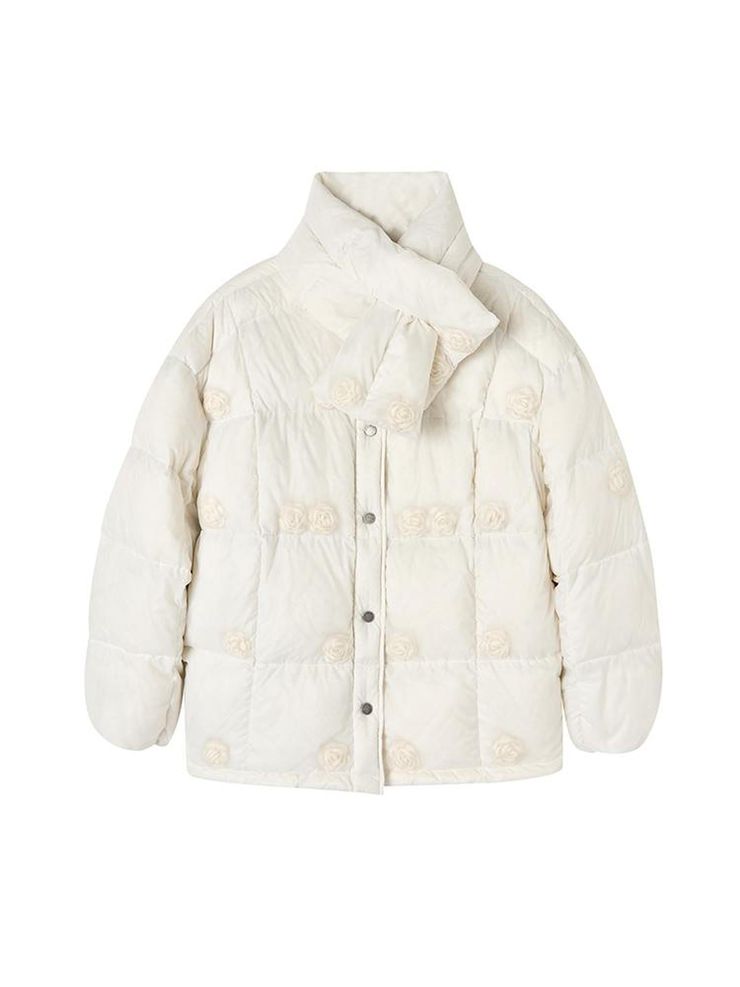 AnnoMundi Short Puffer Jacket With Dreamy Rose Fill