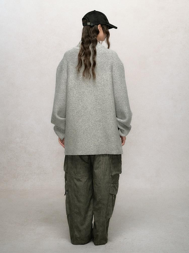 AnnoMundi Slouchy Stand Collar Raglan Pocket Women&