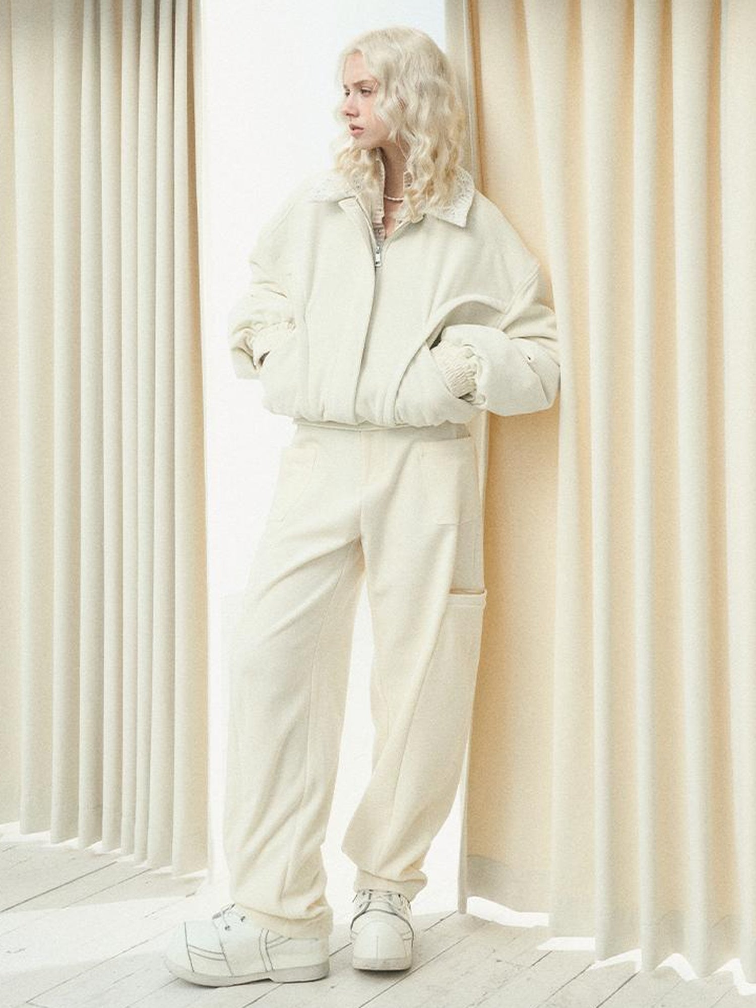 AnnoMundi Snowy Corded Wide Leg Trousers With Pockets
