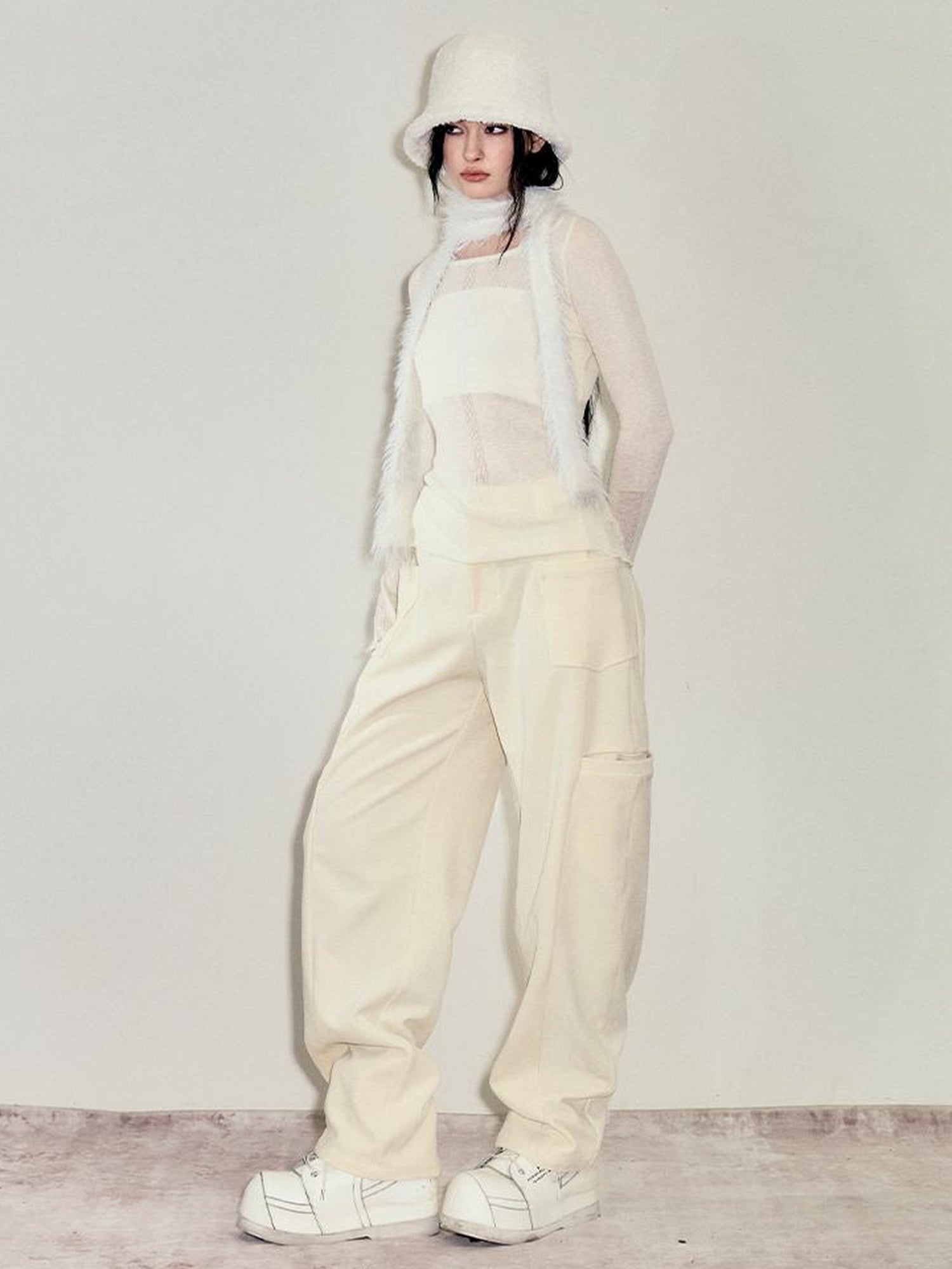 AnnoMundi Snowy Corded Wide Leg Trousers With Pockets