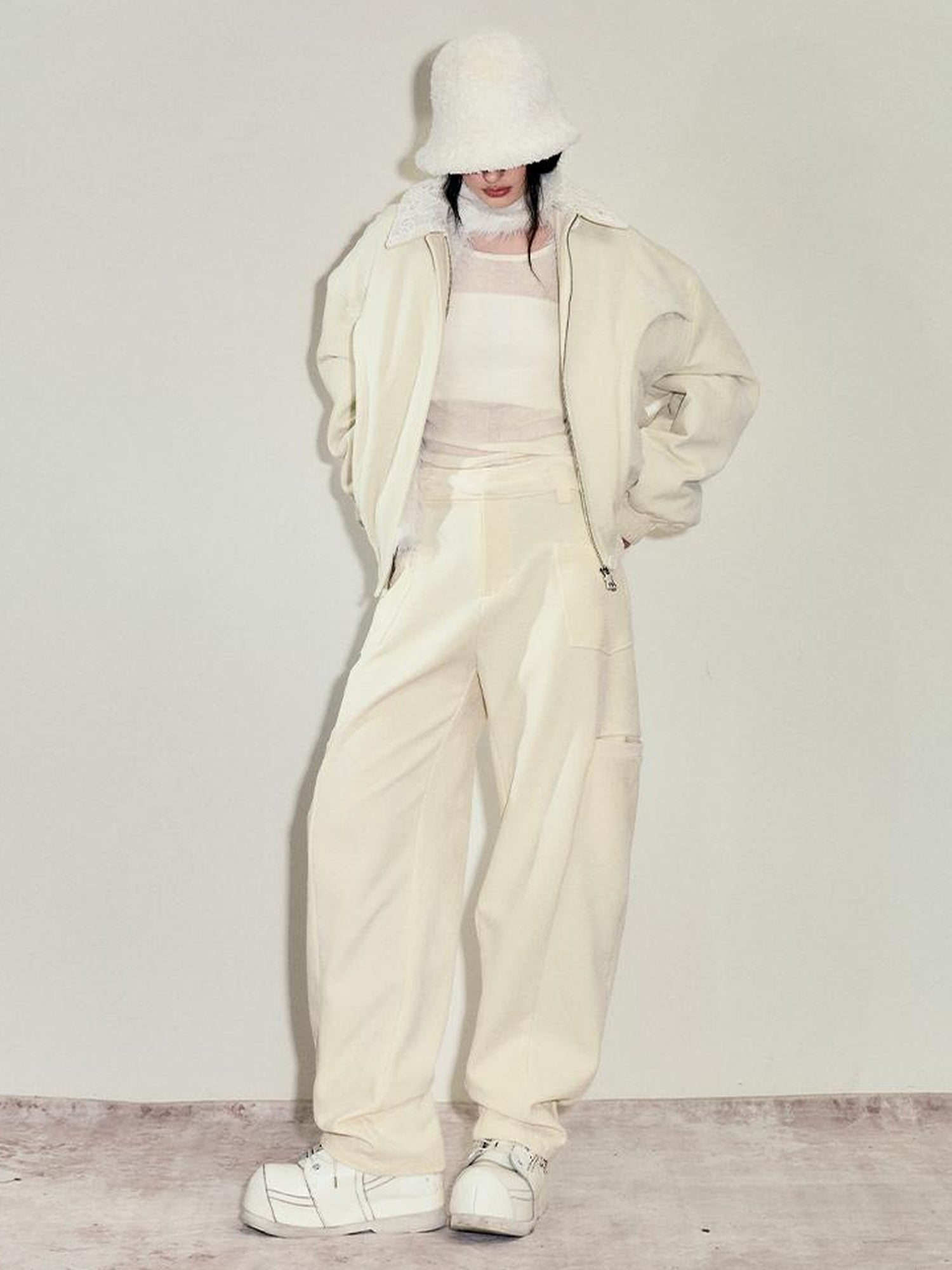 AnnoMundi Snowy Corded Wide Leg Trousers With Pockets