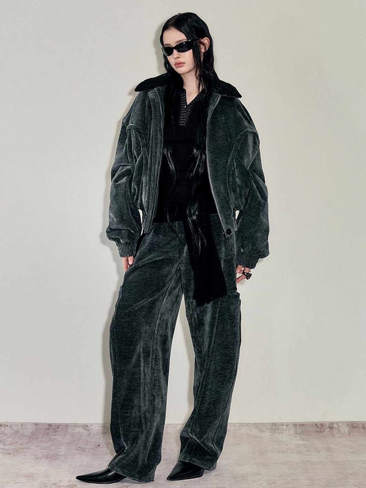 AnnoMundi Snowy Corded Wide Leg Trousers With Pockets