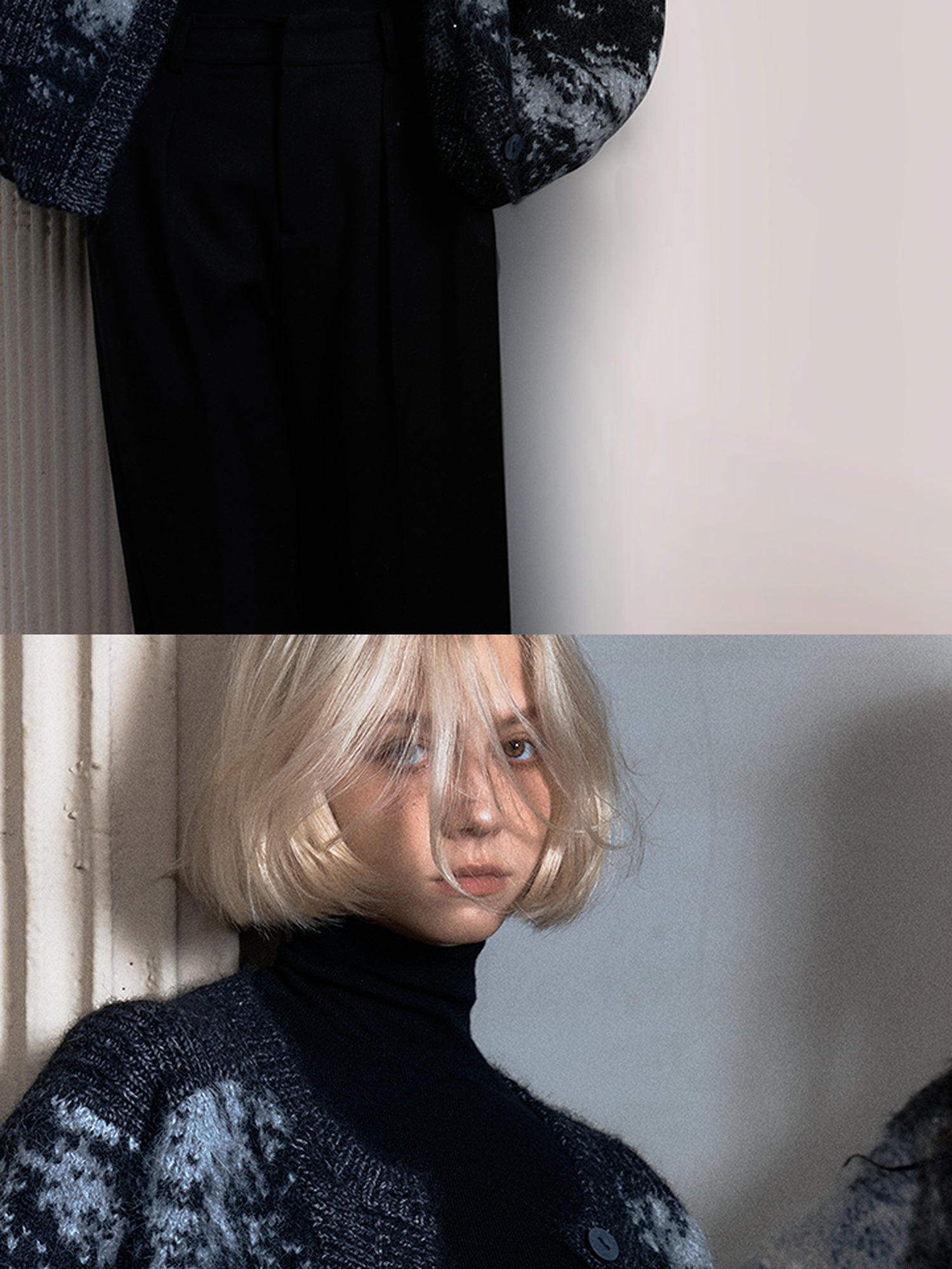 AnnoMundi Soft Alpaca Blend Textured Knit Cardigan V-Neck T-Shirt Long Sleeve