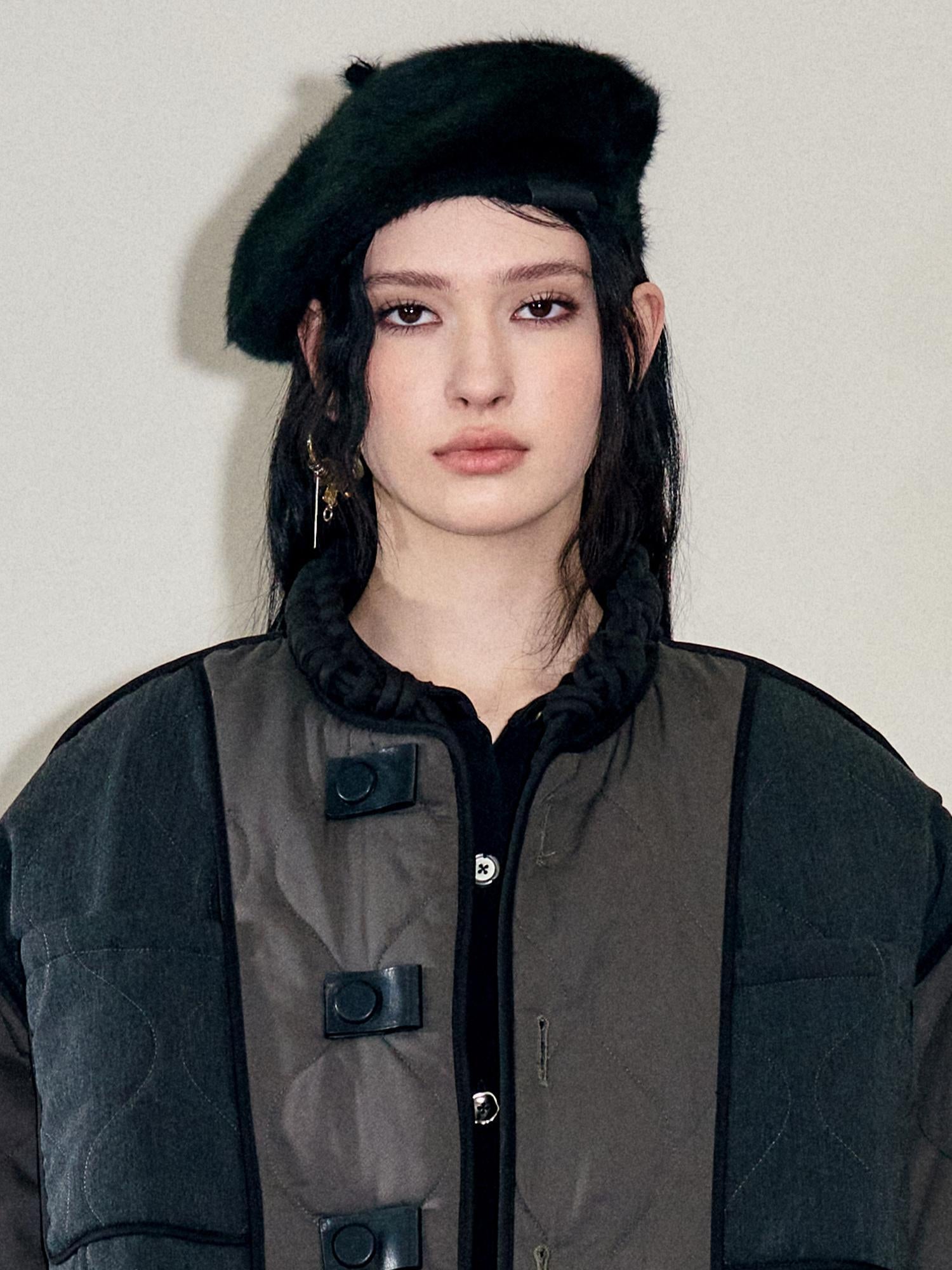 AnnoMundi Soft Fluffy Long Rabbit Hair Beret