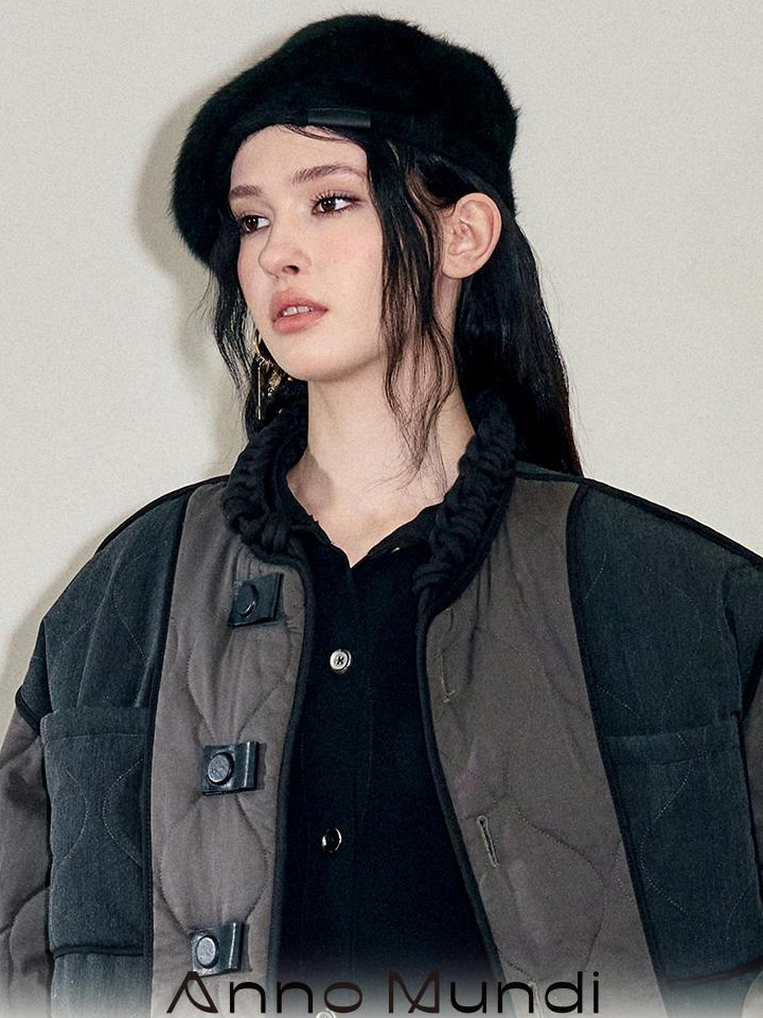 AnnoMundi Soft Fluffy Long Rabbit Hair Beret