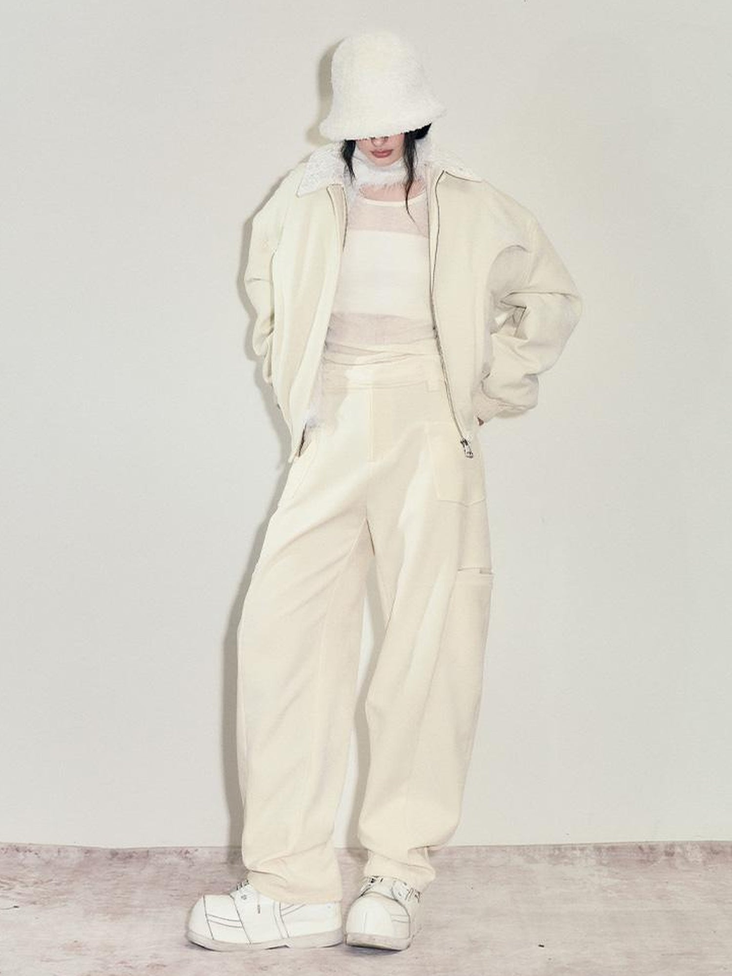 AnnoMundi Soft Plush Bucket Hat With Wide Brim