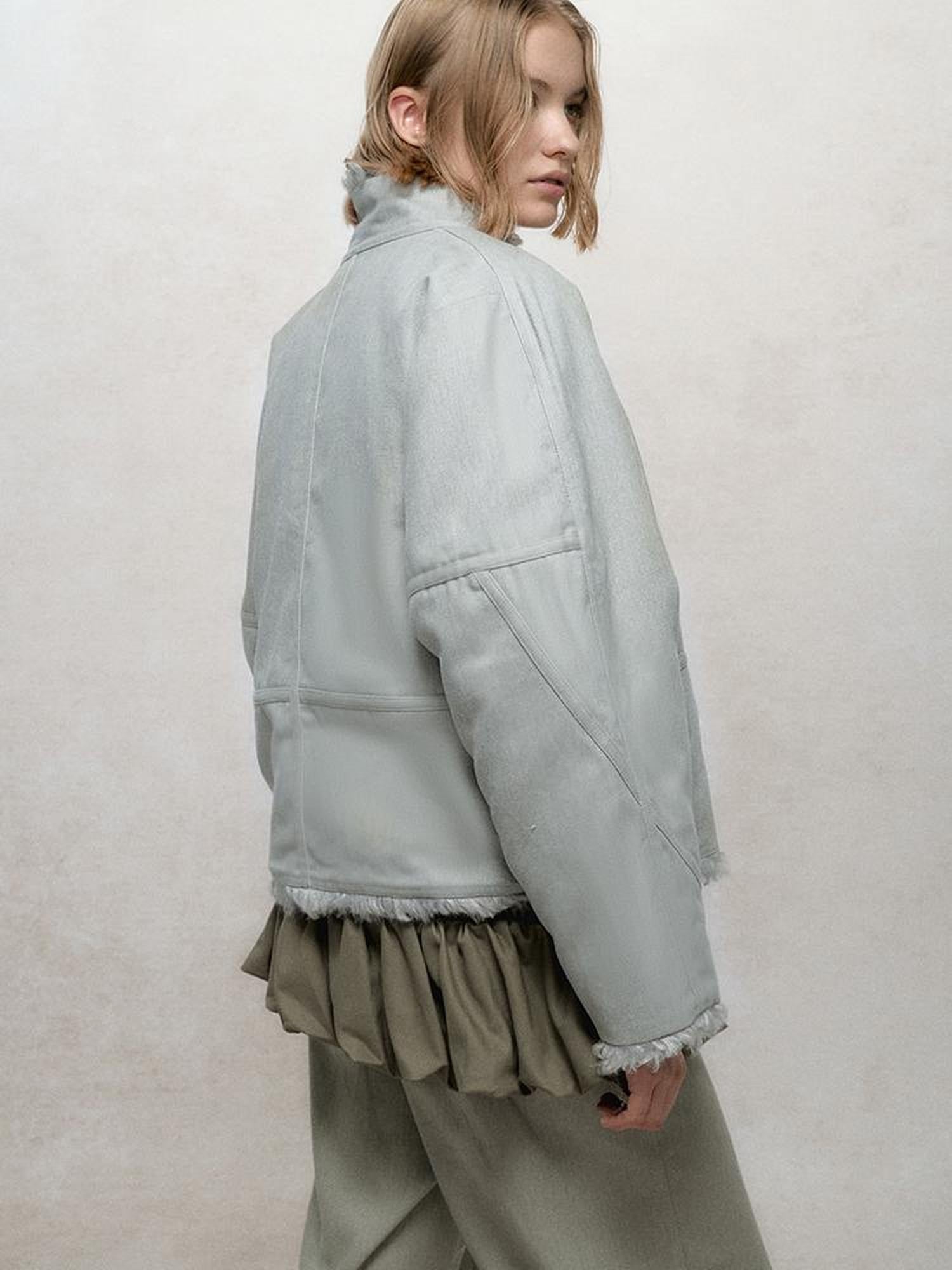 AnnoMundi Soft Wave Reversible Shearling Cropped Jacket