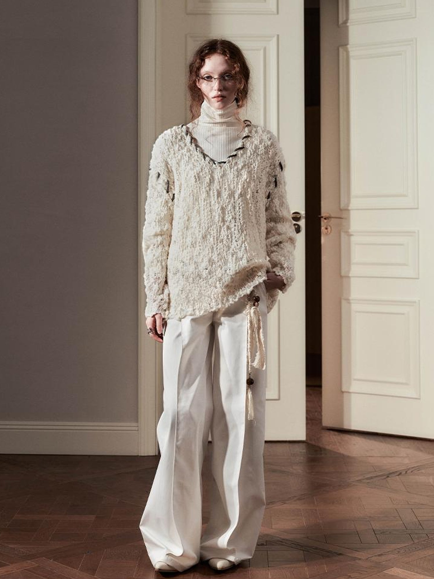 AnnoMundi Soft Wool High Neck Knit Top