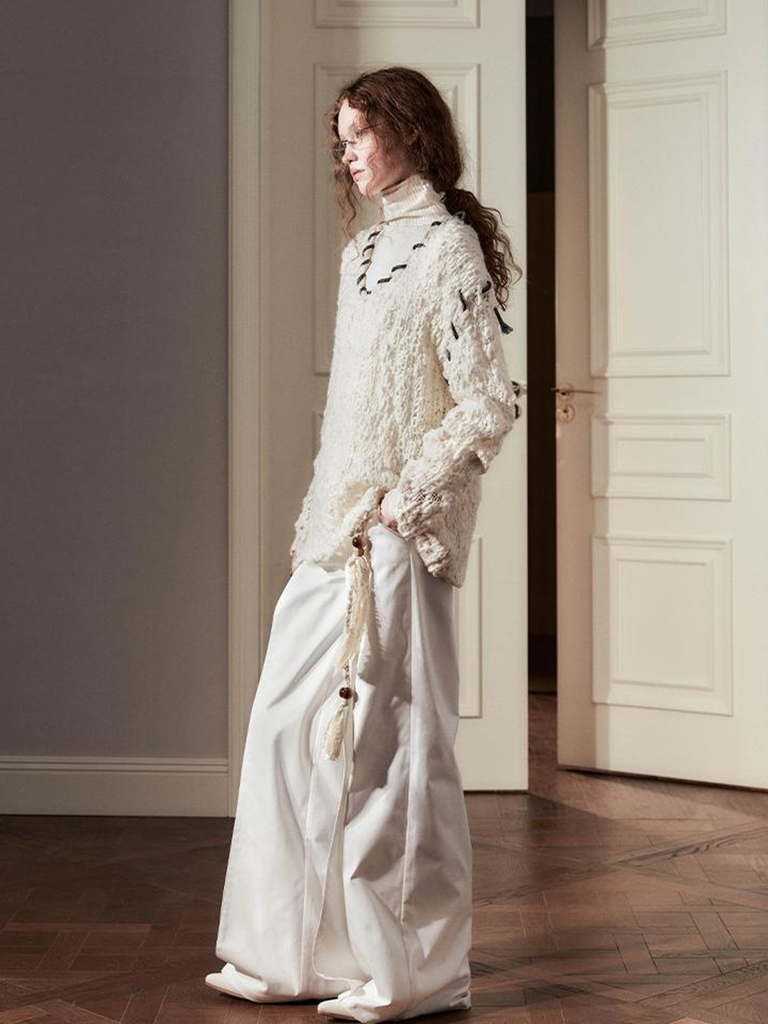 AnnoMundi Soft Wool High Neck Knit Top