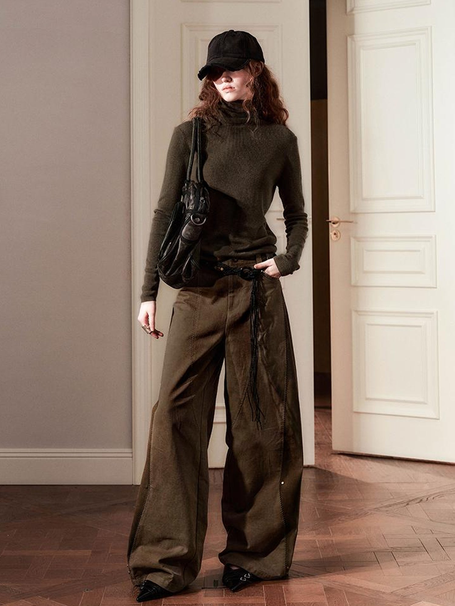 AnnoMundi Soft Wool High Neck Knit Top