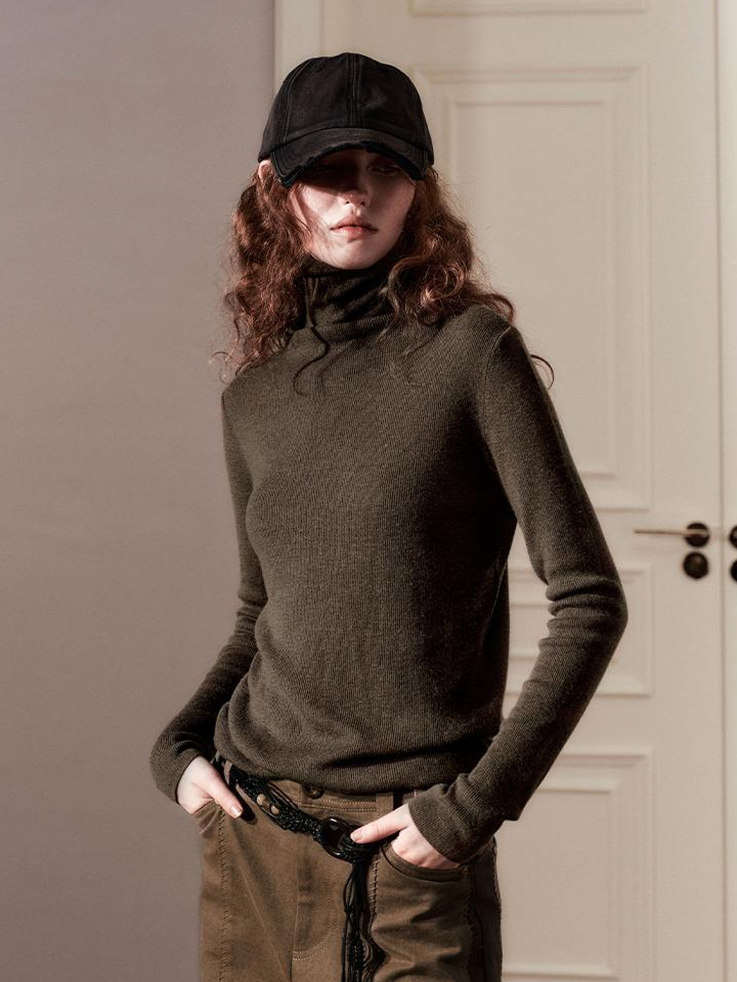 AnnoMundi Soft Wool High Neck Knit Top