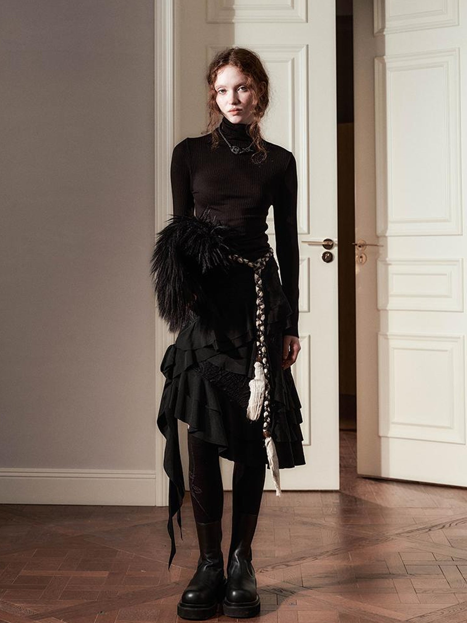 AnnoMundi Soft Wool High Neck Knit Top