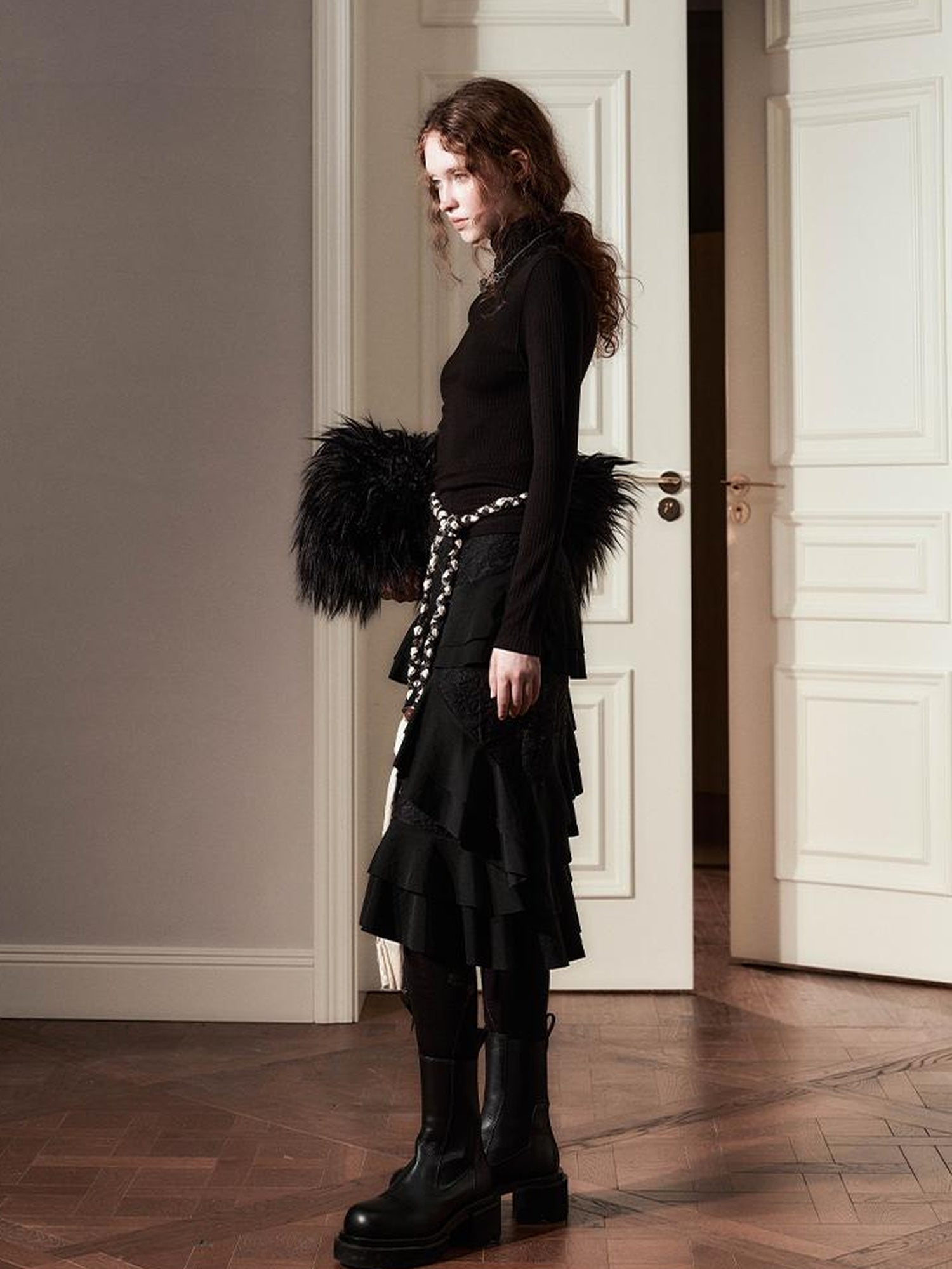 AnnoMundi Soft Wool High Neck Knit Top