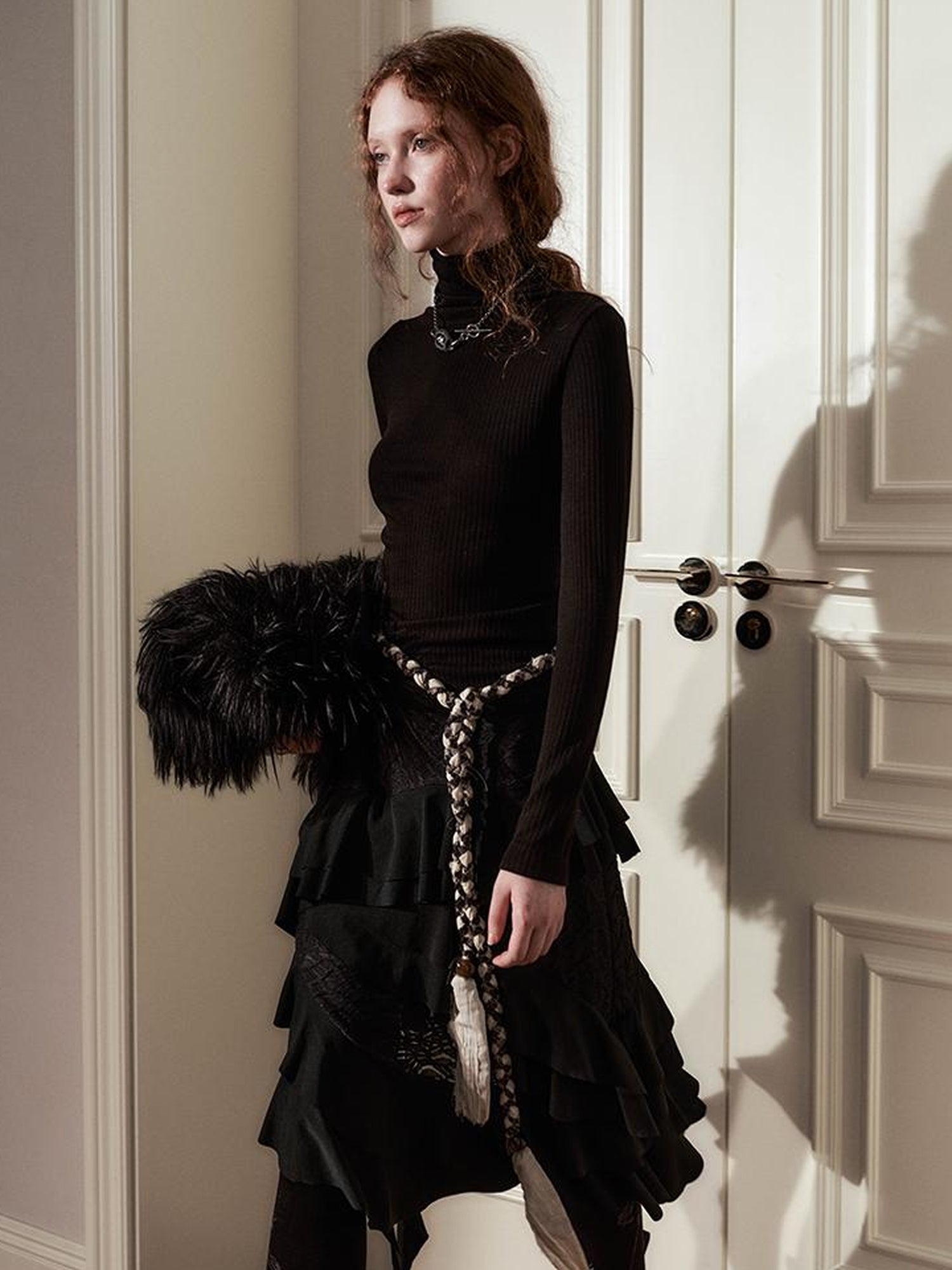 AnnoMundi Soft Wool High Neck Knit Top