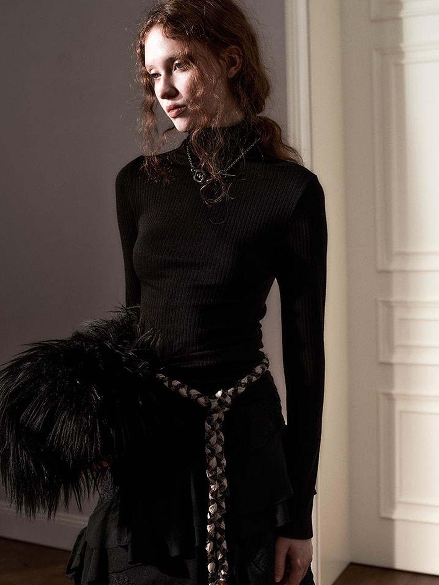 AnnoMundi Soft Wool High Neck Knit Top