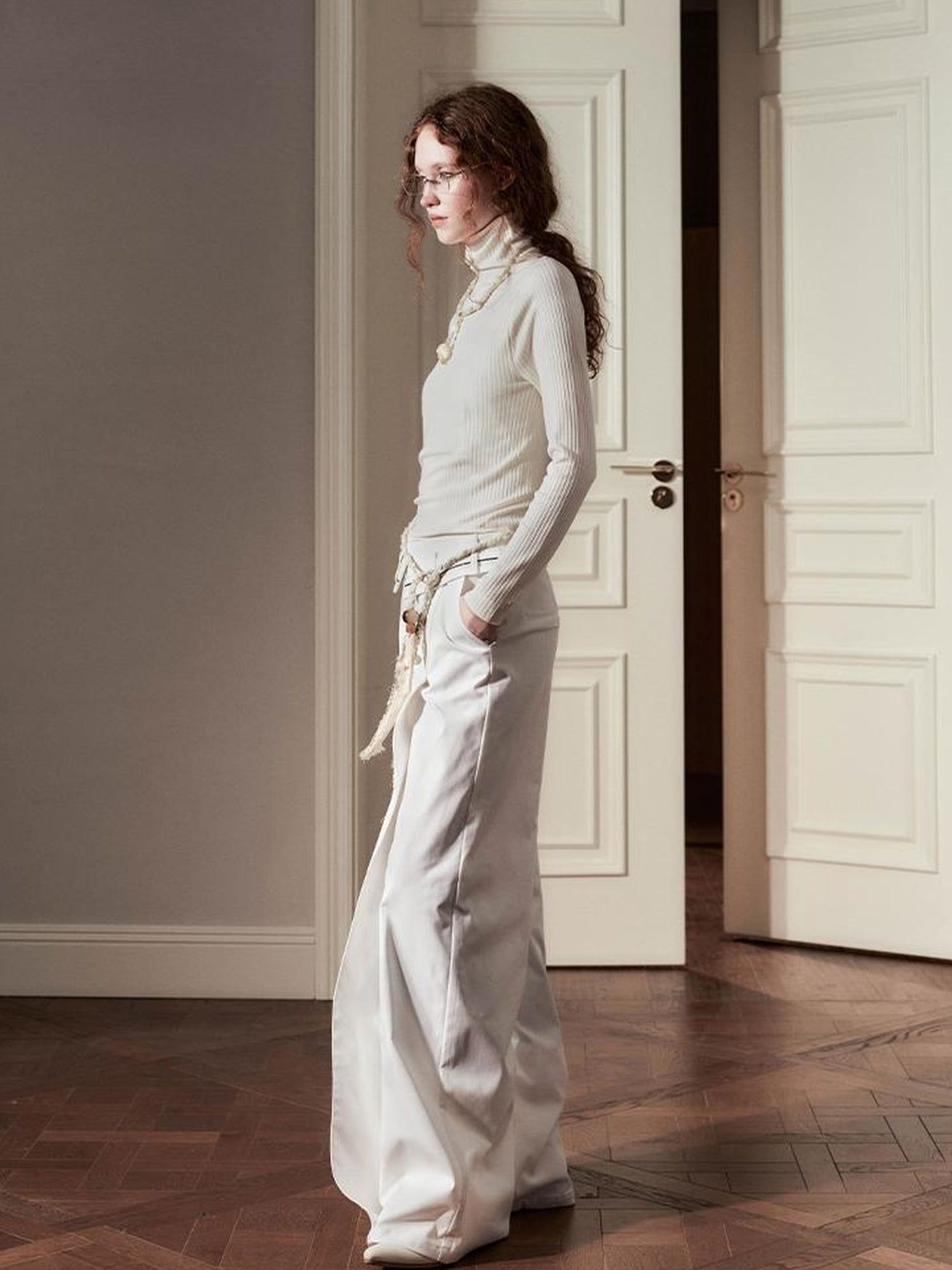 AnnoMundi Soft Wool High Neck Knit Top