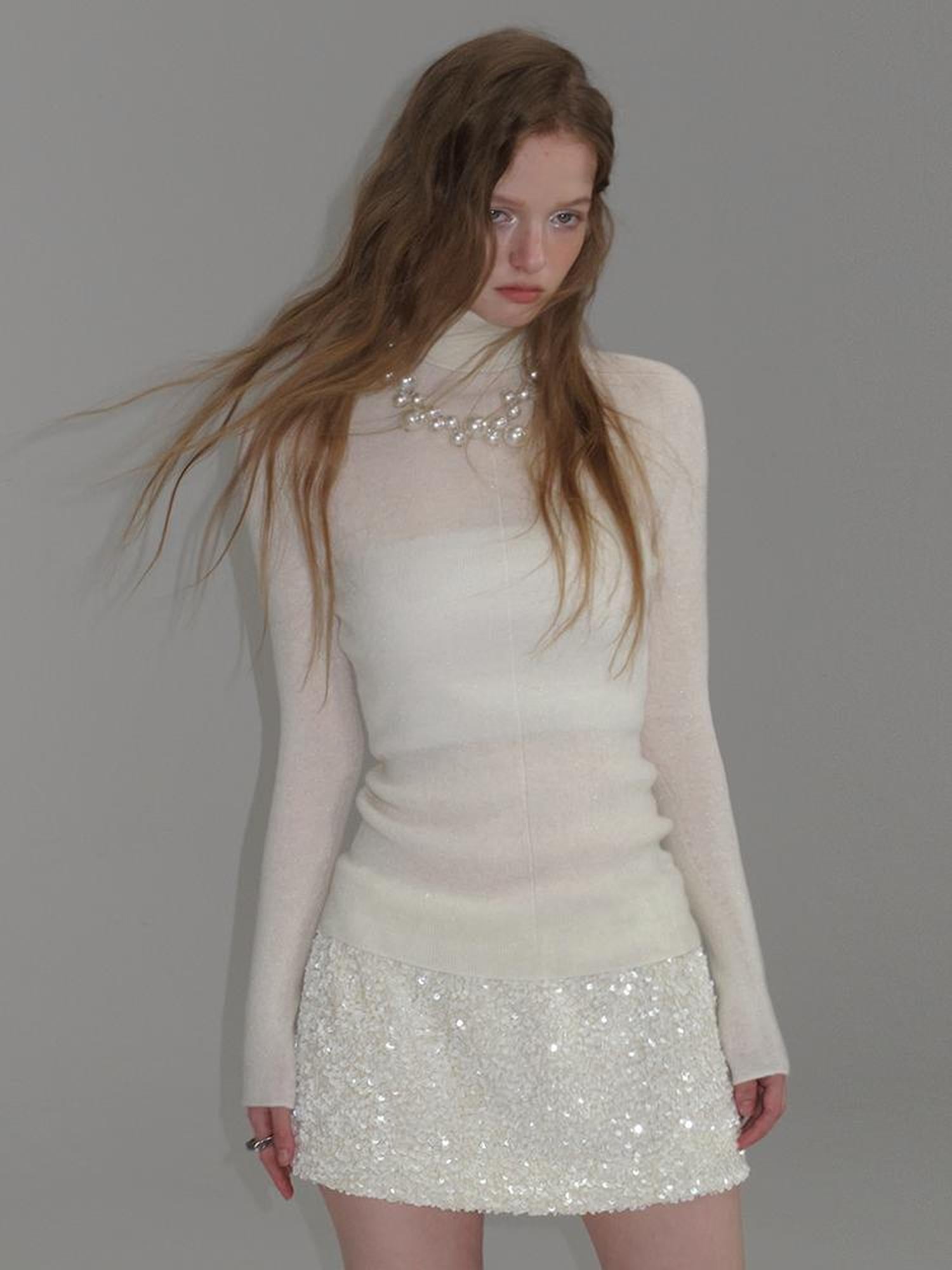 AnnoMundi Sparkle Sequin Black Velvet Mini Skirt