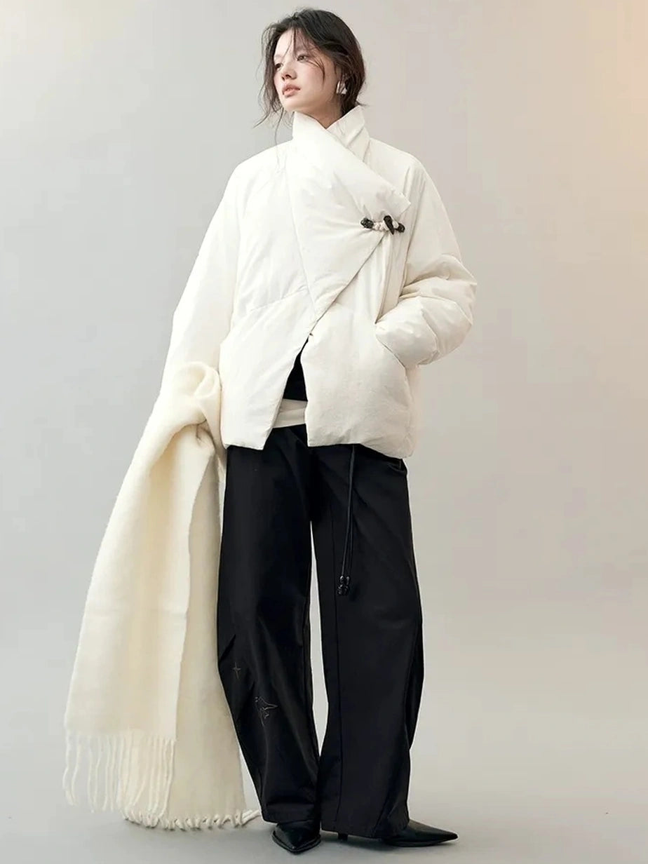 AnnoMundi Star Bird Embroidered Loose Fit Cotton Pants Pants