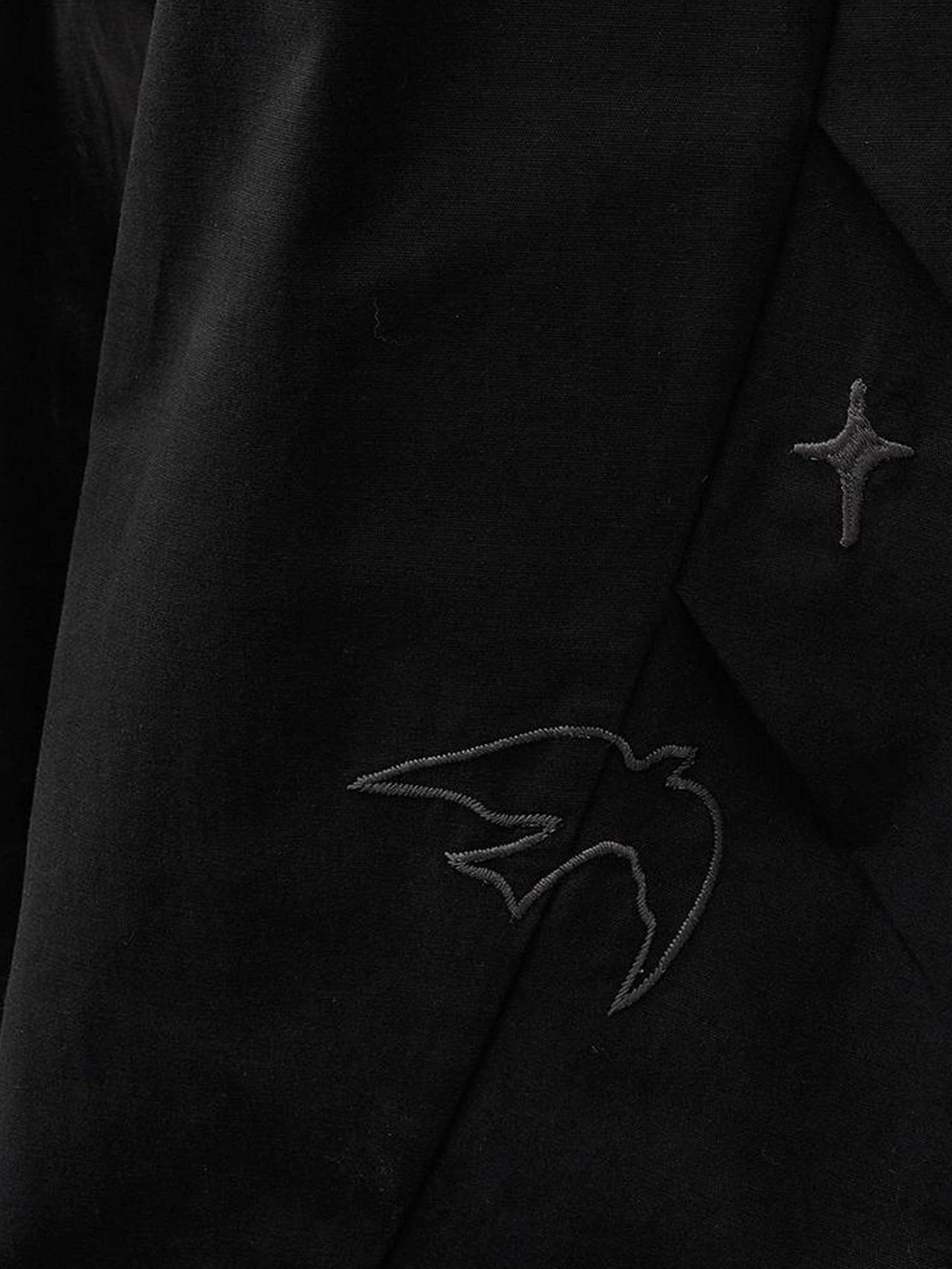 AnnoMundi Star Bird Embroidered Loose Fit Cotton Pants Pants