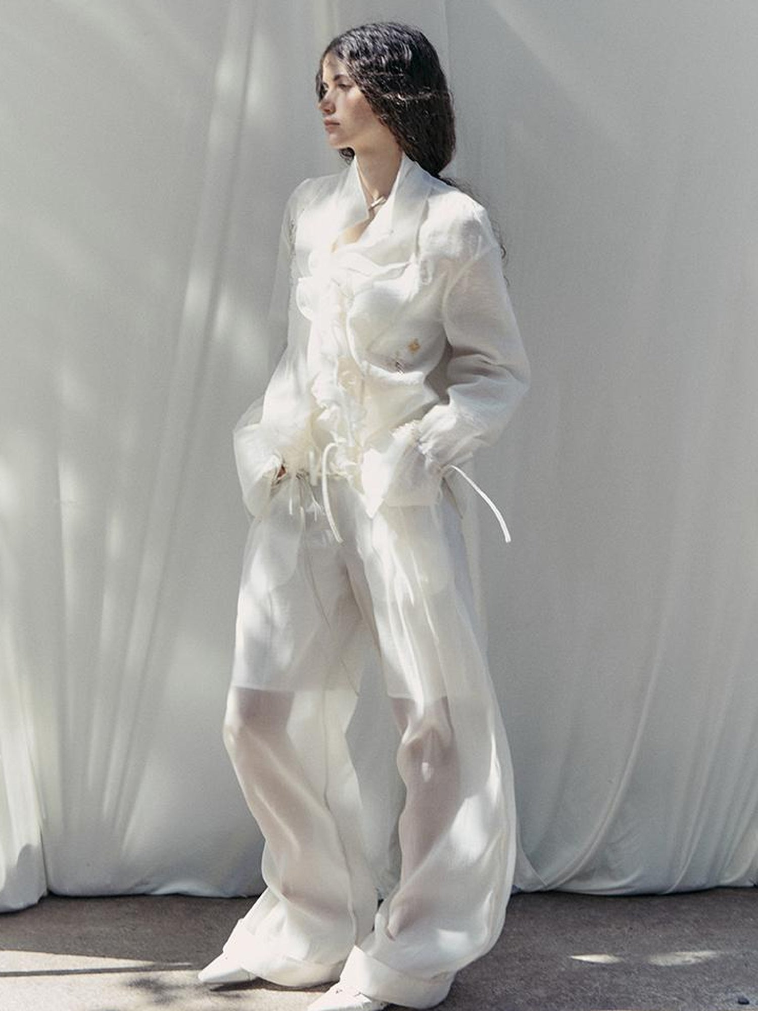 AnnoMundi Stellar Embroidered Sheer Sunshield Blouse