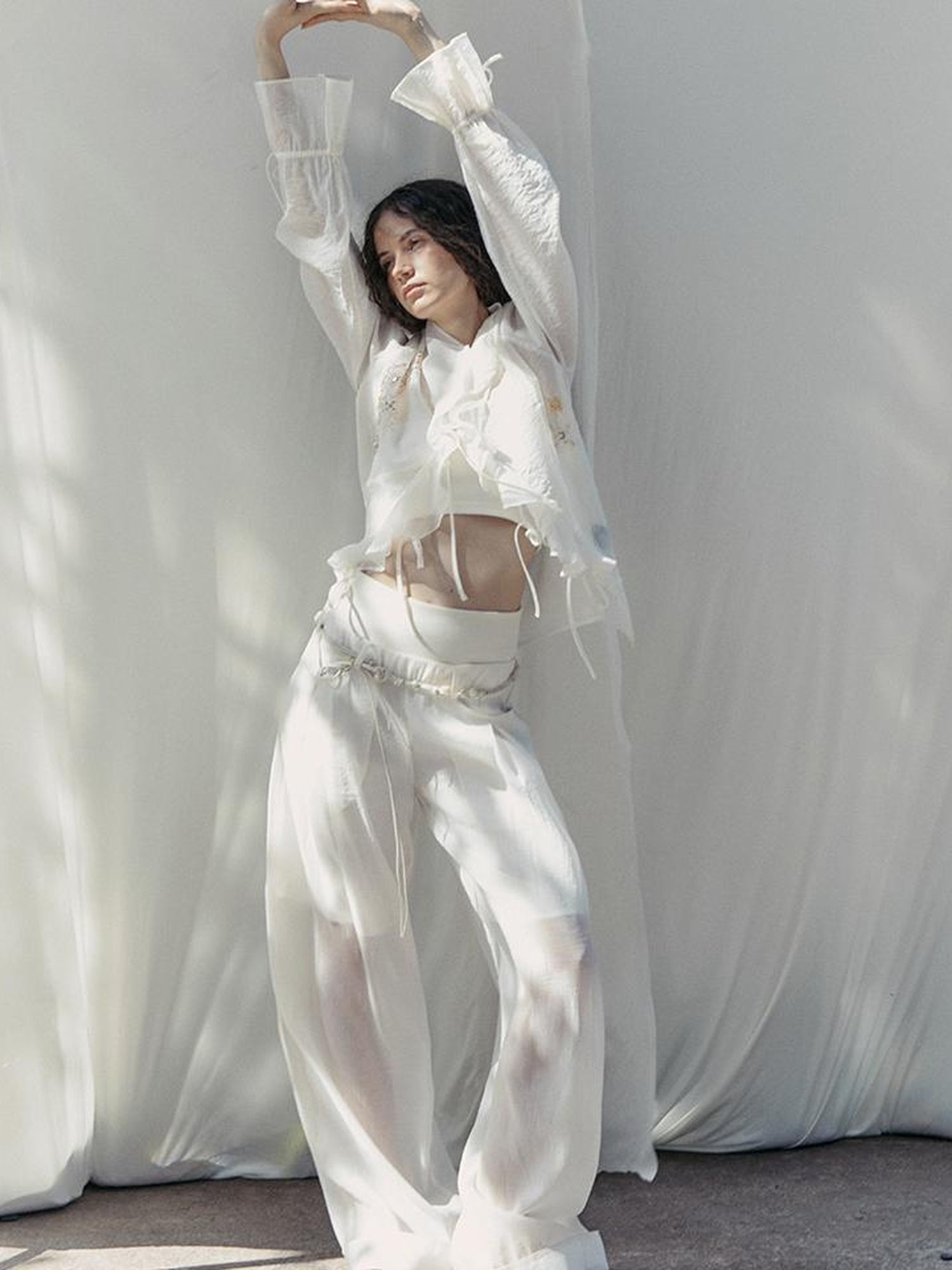 AnnoMundi Stellar Embroidered Sheer Sunshield Blouse