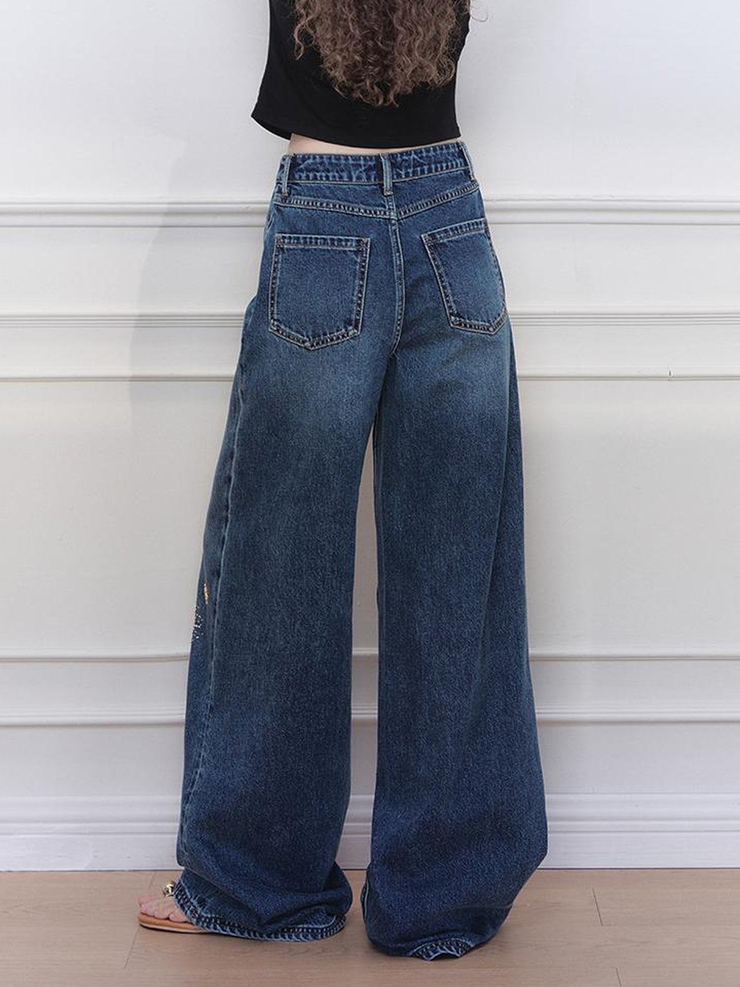 AnnoMundi Stellar Wash Embroidered Denim Trousers
