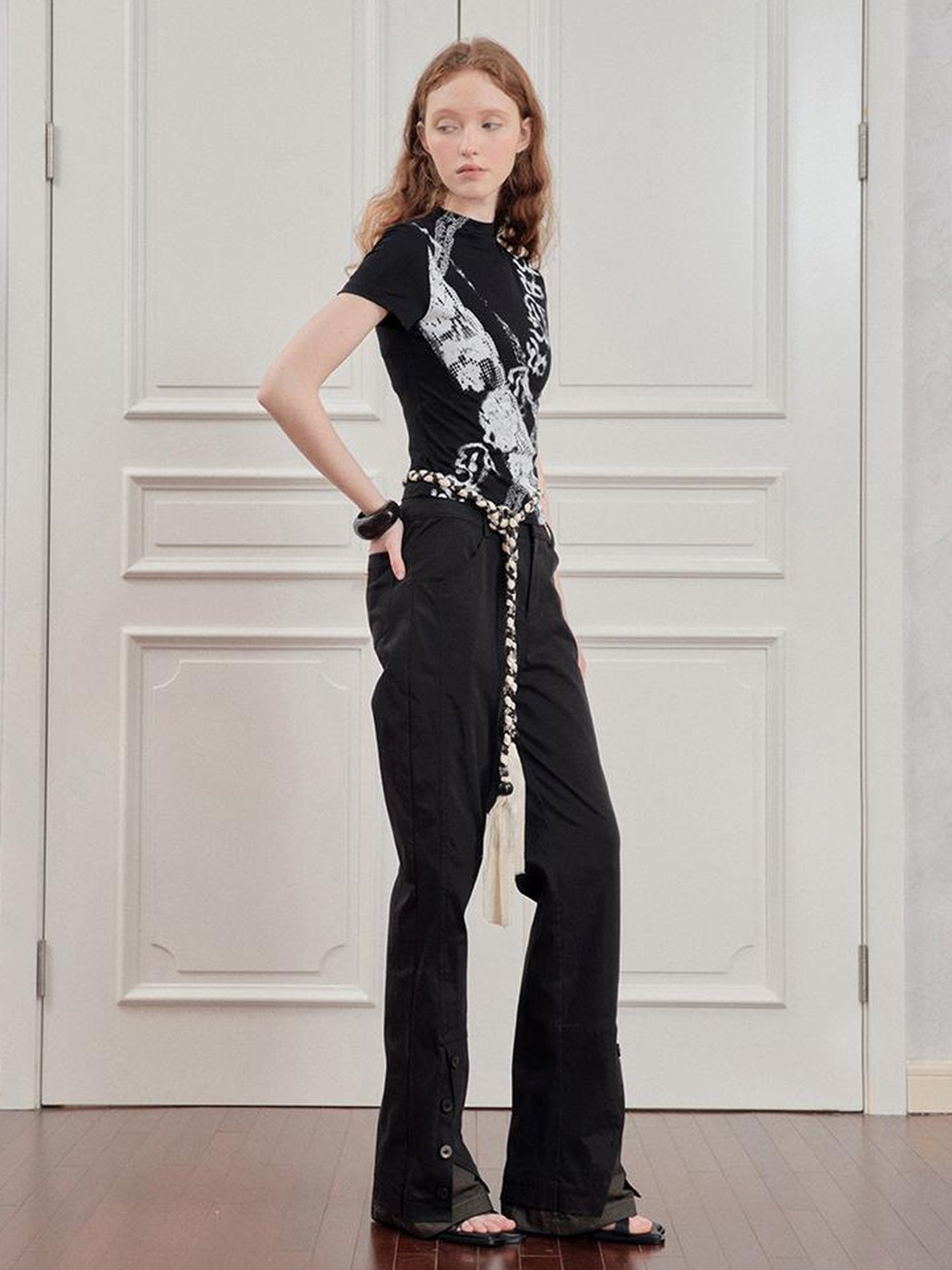 AnnoMundi Straight Leg Cargo Pants With Dual Waist