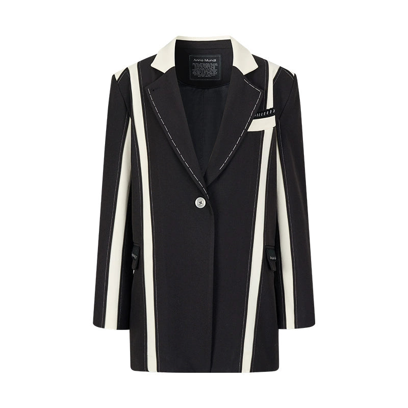 AnnoMundi_Textured_Contrast_Blazer_With_Asymmetric_Seaming_MISSTT
