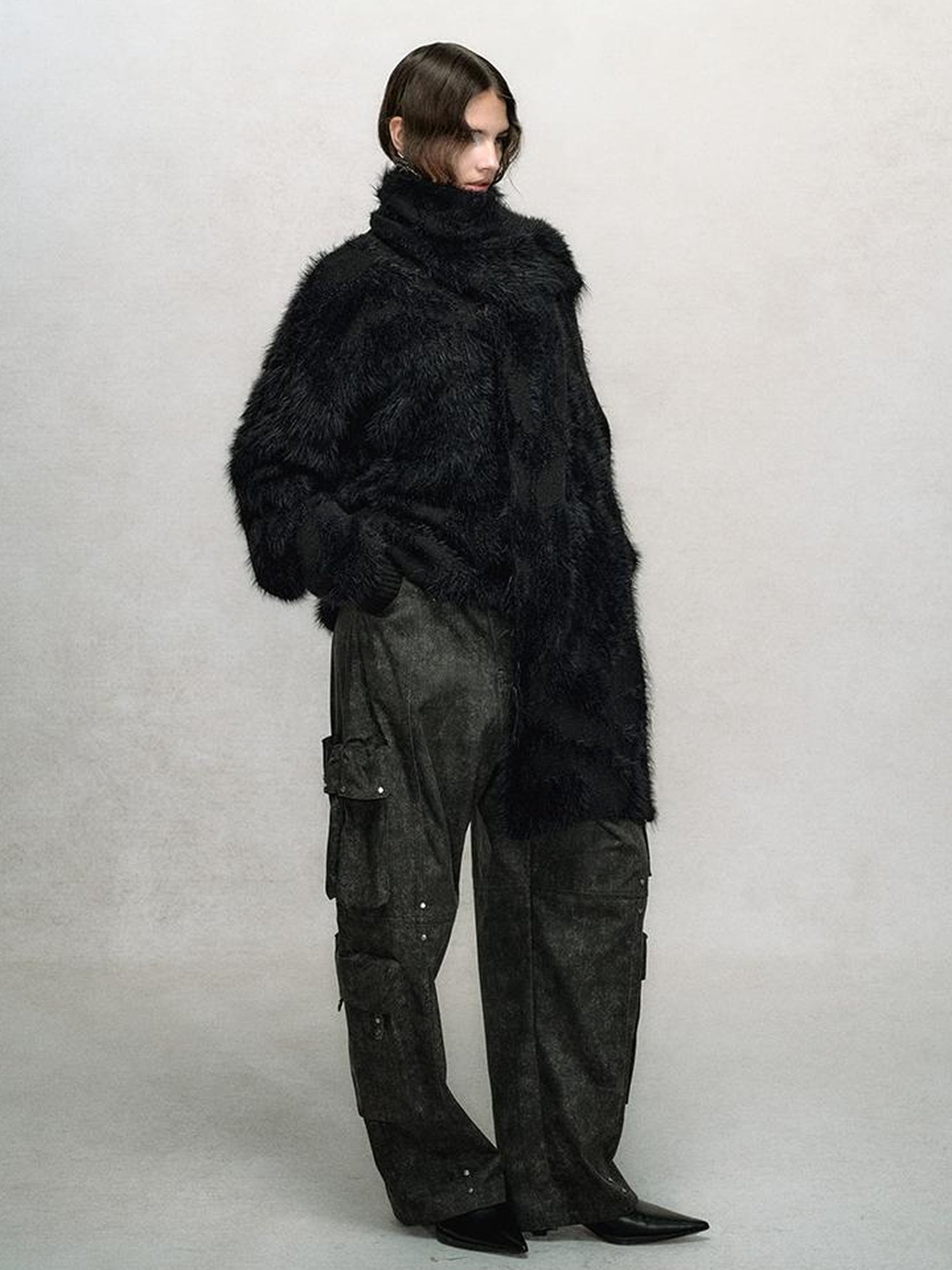 AnnoMundi Textured Knit Sweater With Irregular Jacquard Pattern