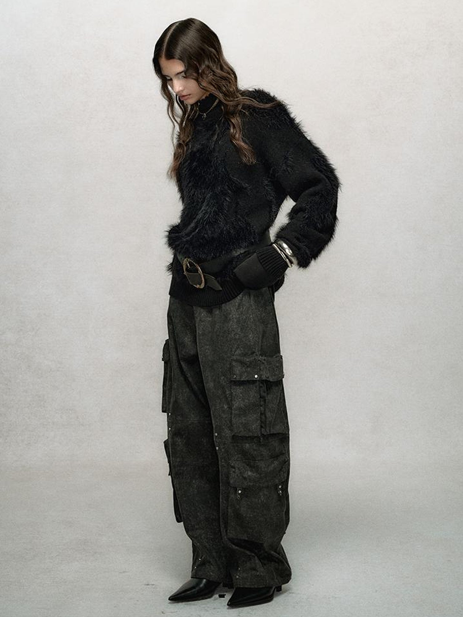 AnnoMundi Textured Knit Sweater With Irregular Jacquard Pattern