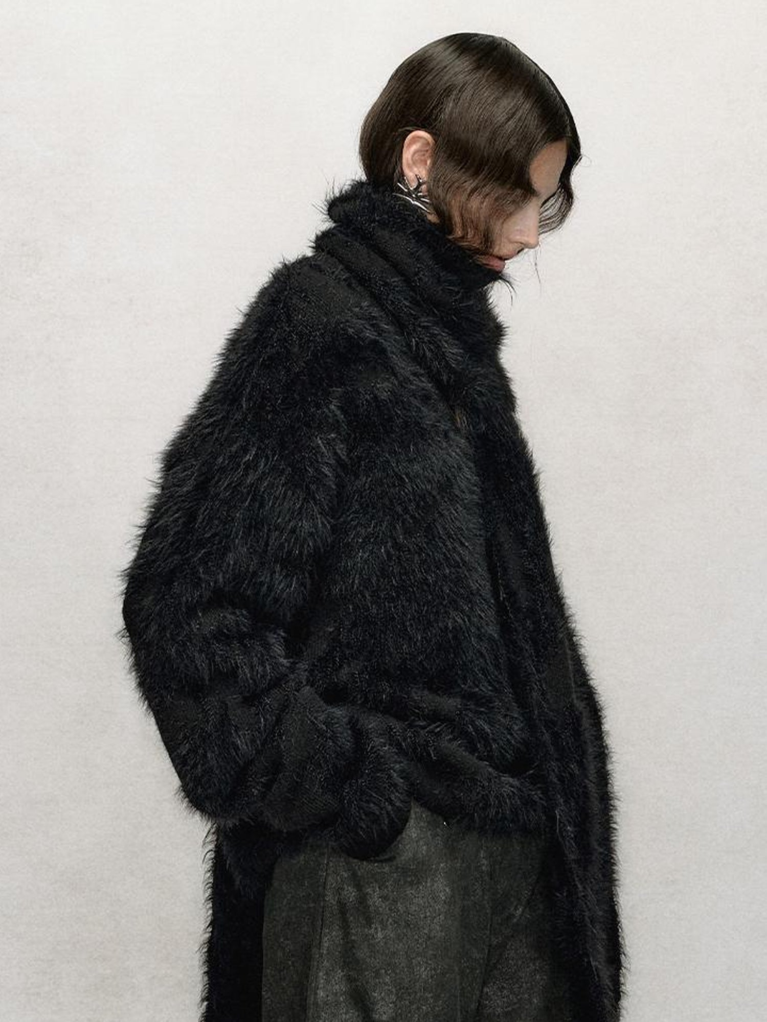 AnnoMundi Textured Knit Sweater With Irregular Jacquard Pattern