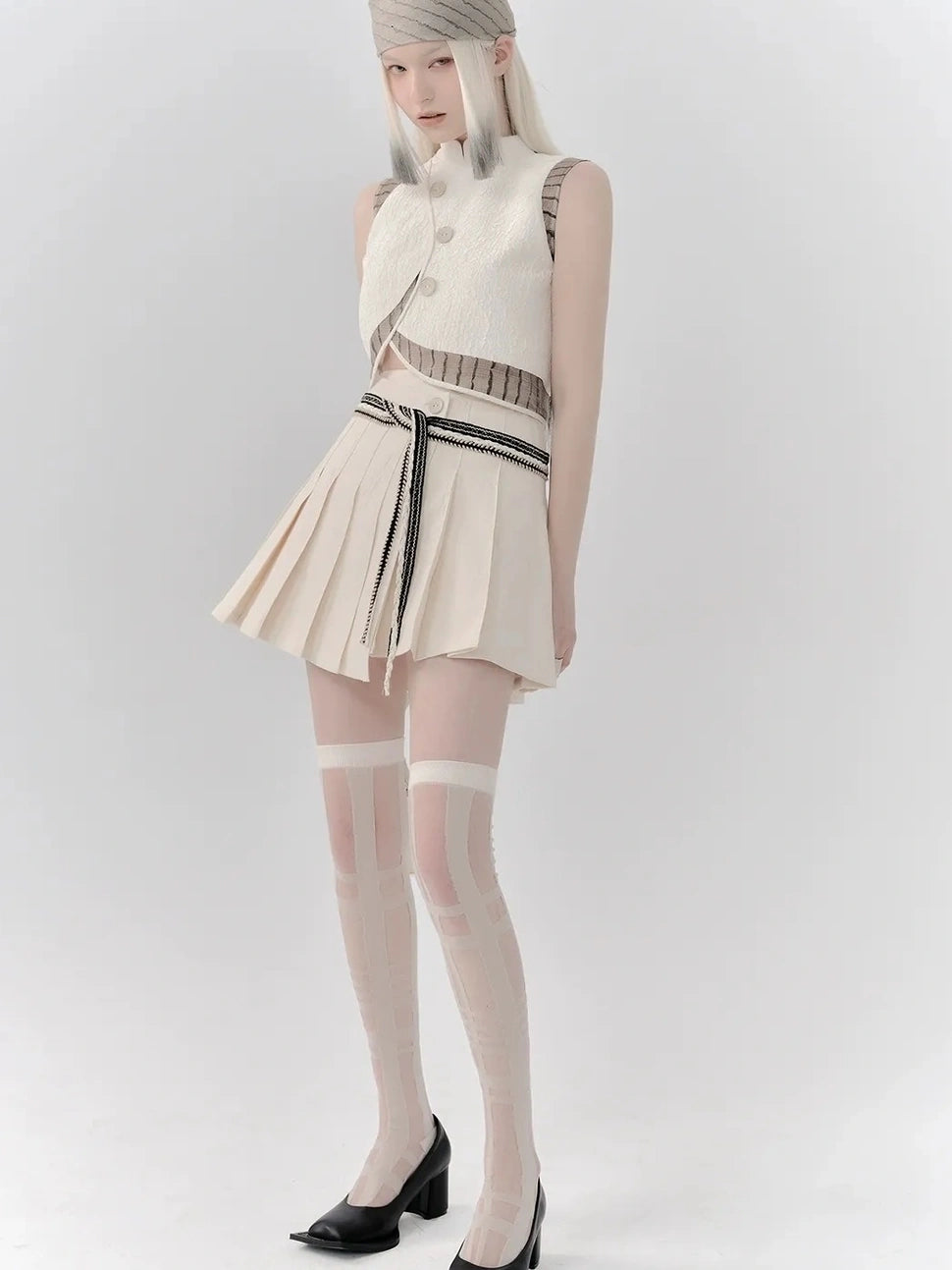 AnnoMundi Textured Lace Square Scarf Accessories